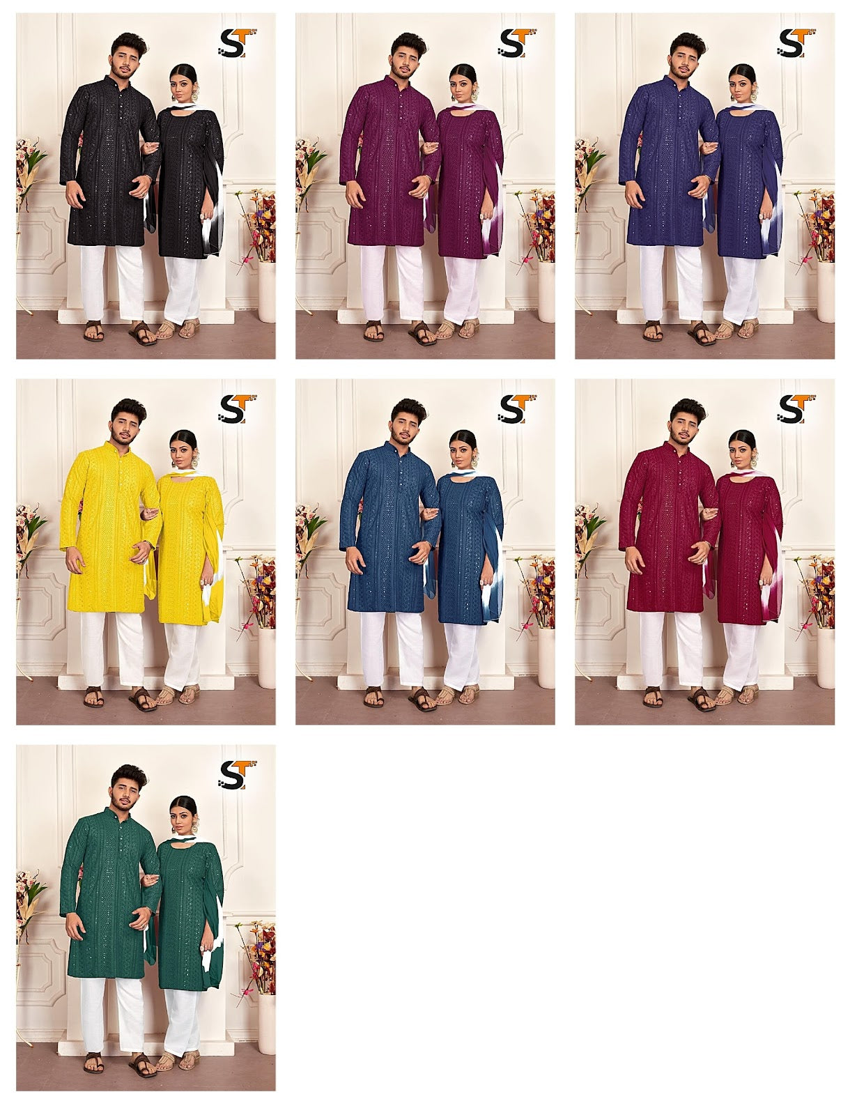 Couple Goals Salas Reyon Womens Mens Combo Set Exporter Gujarat