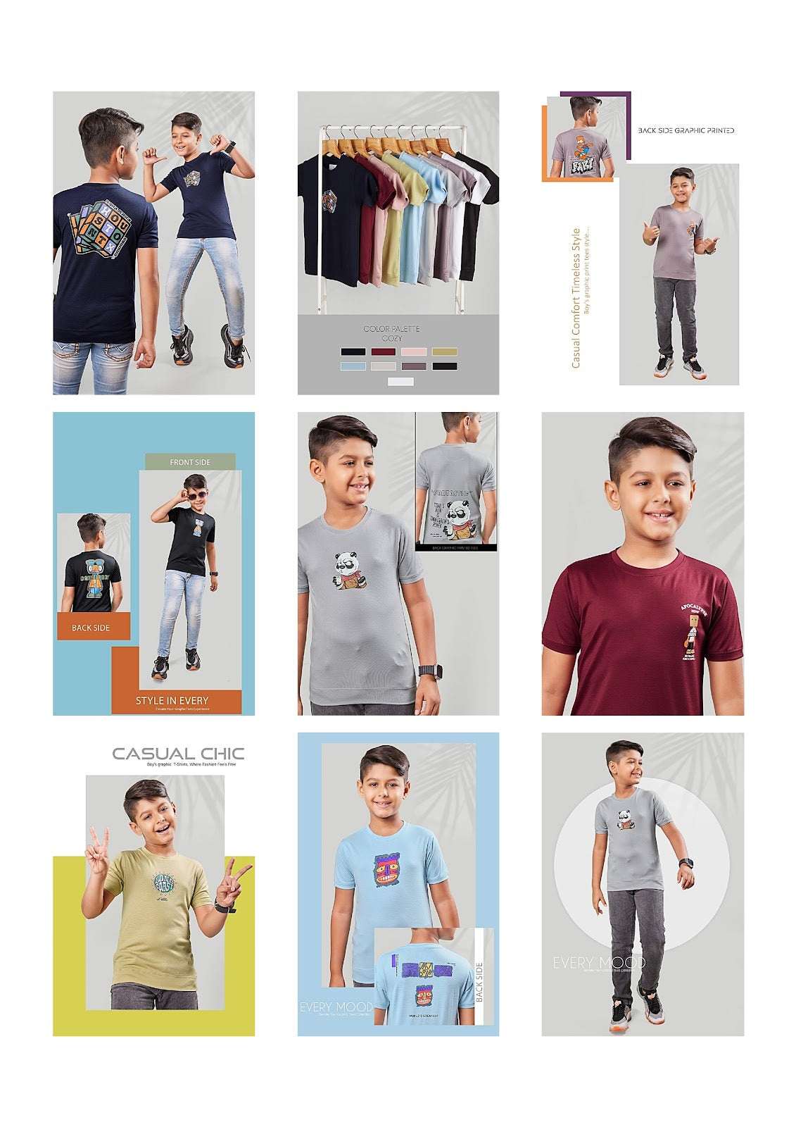Cozy Colours Hugo Tylor Tencil Lycra Boys Tshirt Exporter Ahmedabad