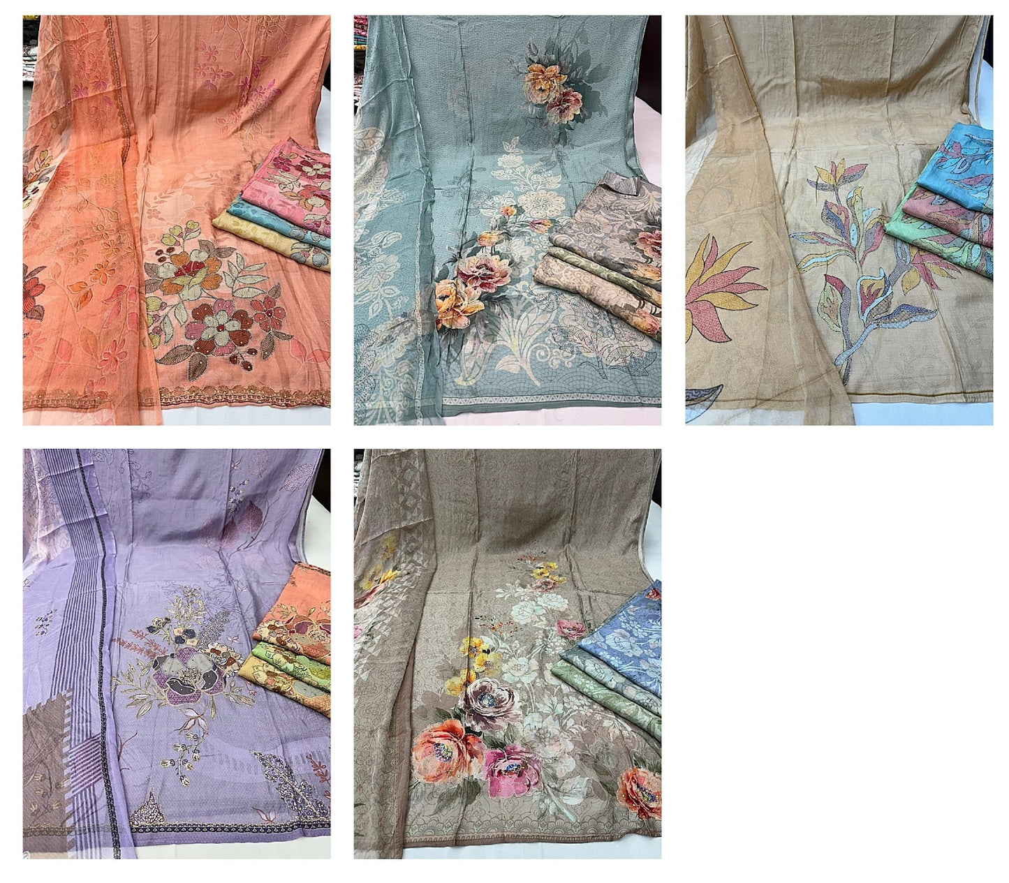 Crew Nayandeep Pure Viscose Muslin Salwar Suits Wholesaler