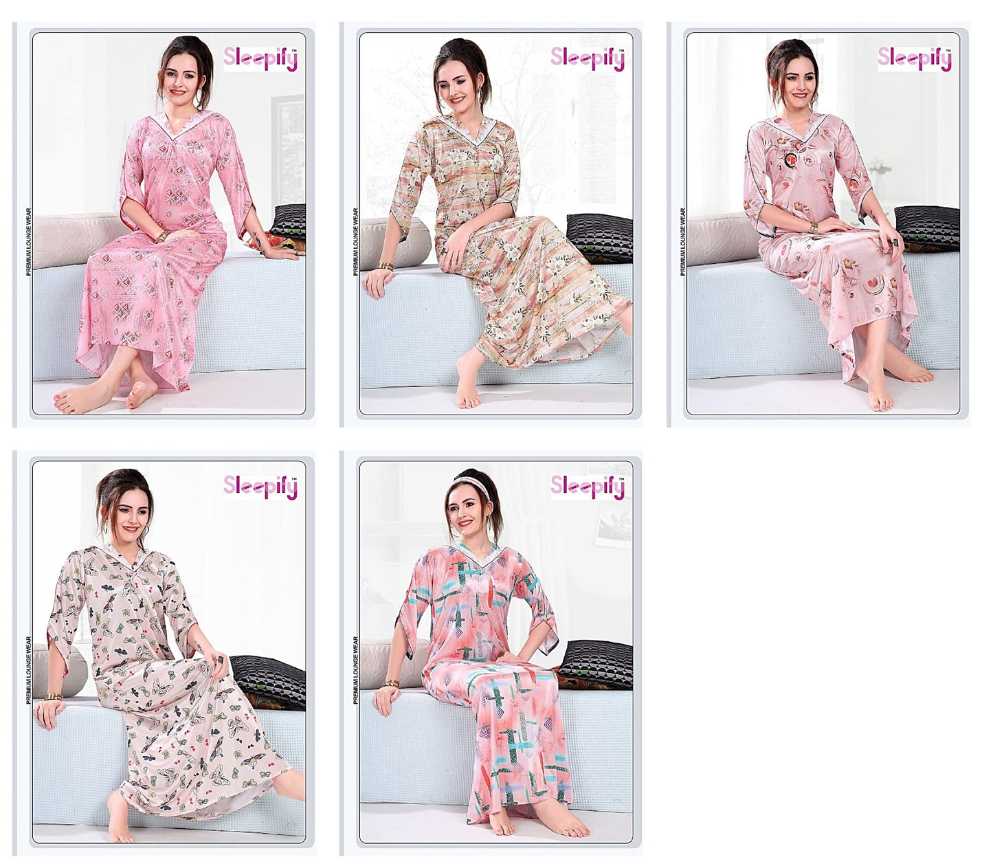 D1 Sleepify Satin Night Gowns