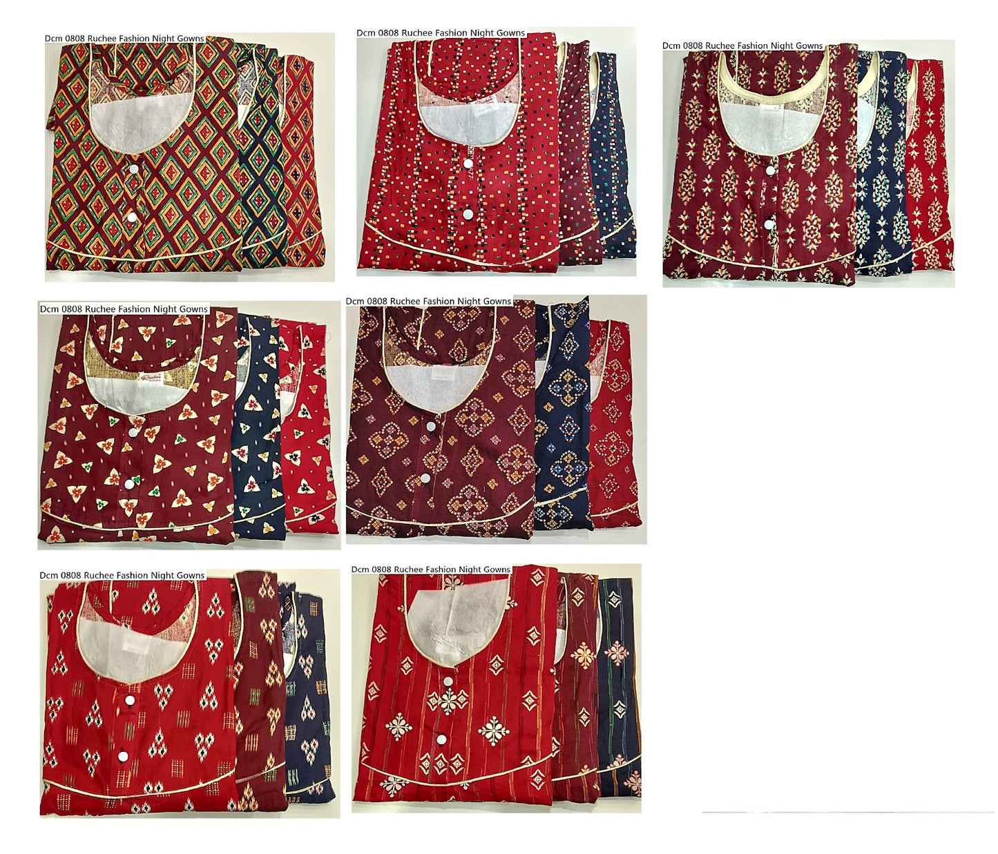 Dcm 0808 Ruchee Fashion Meghya Night Gowns Exporter Gujarat