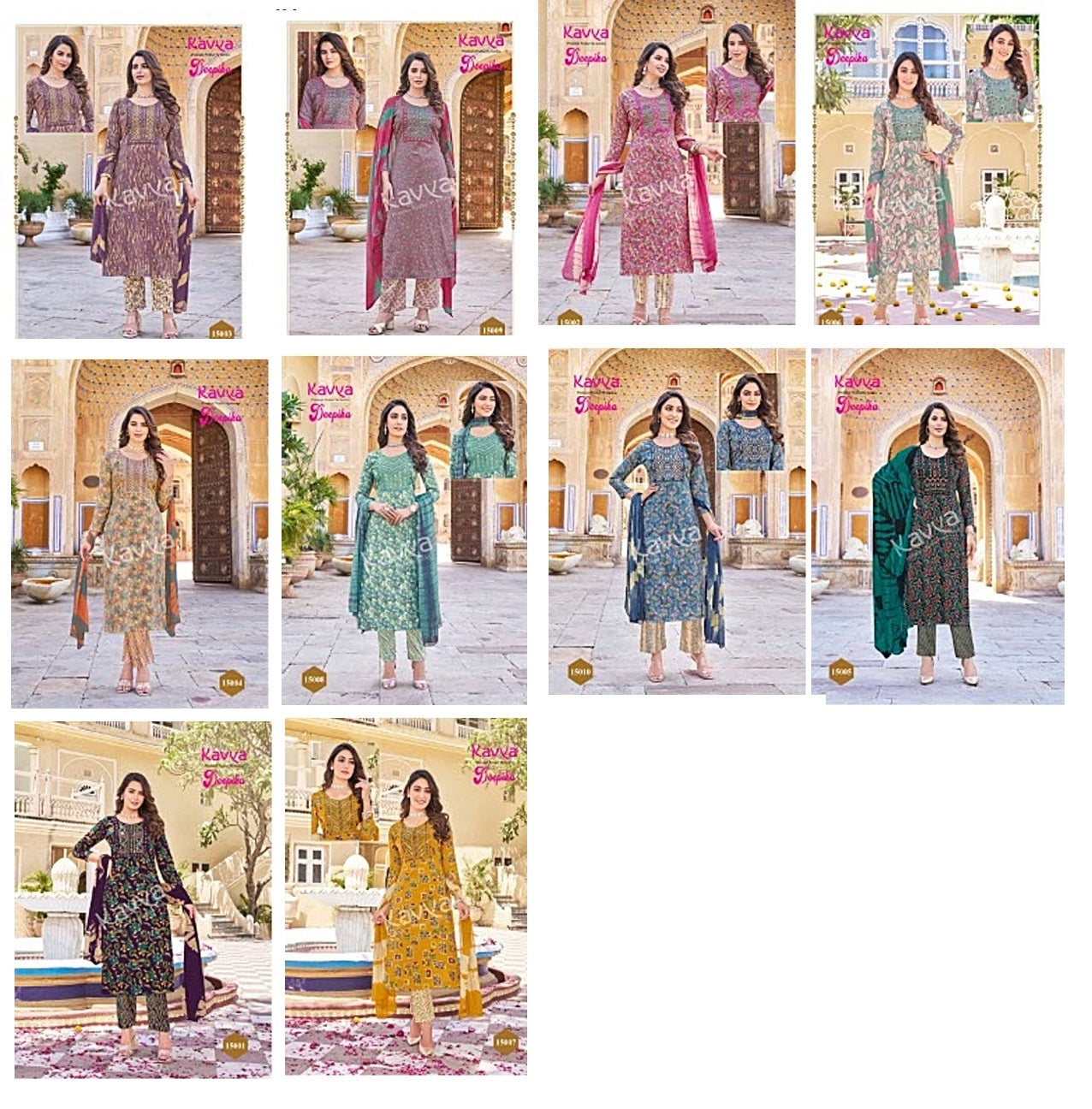 Deepika Vol 15 Kavya Cotton Readymade Pant Style Suits