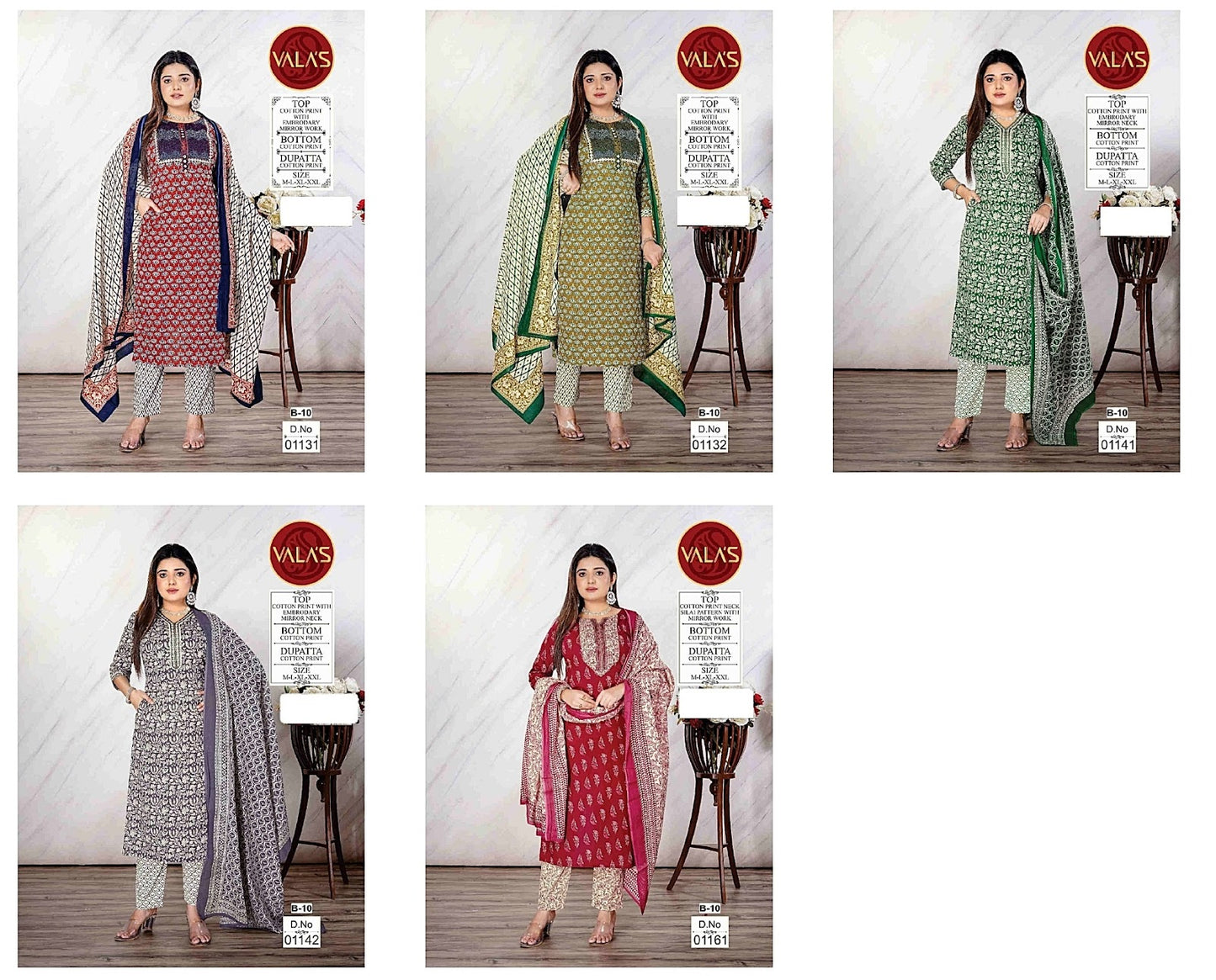 Design-13 Valas Cotton Readymade Pant Style Suits Wholesale Rate
