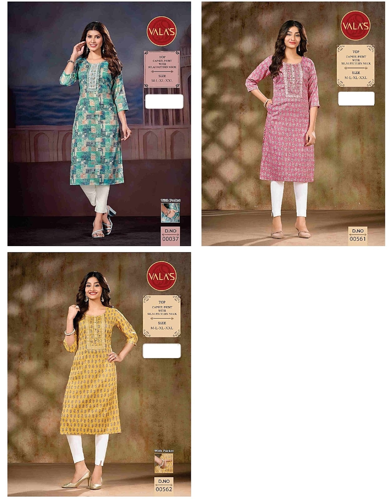 Design-14 Valas Capsule Knee Length Kurtis Supplier India