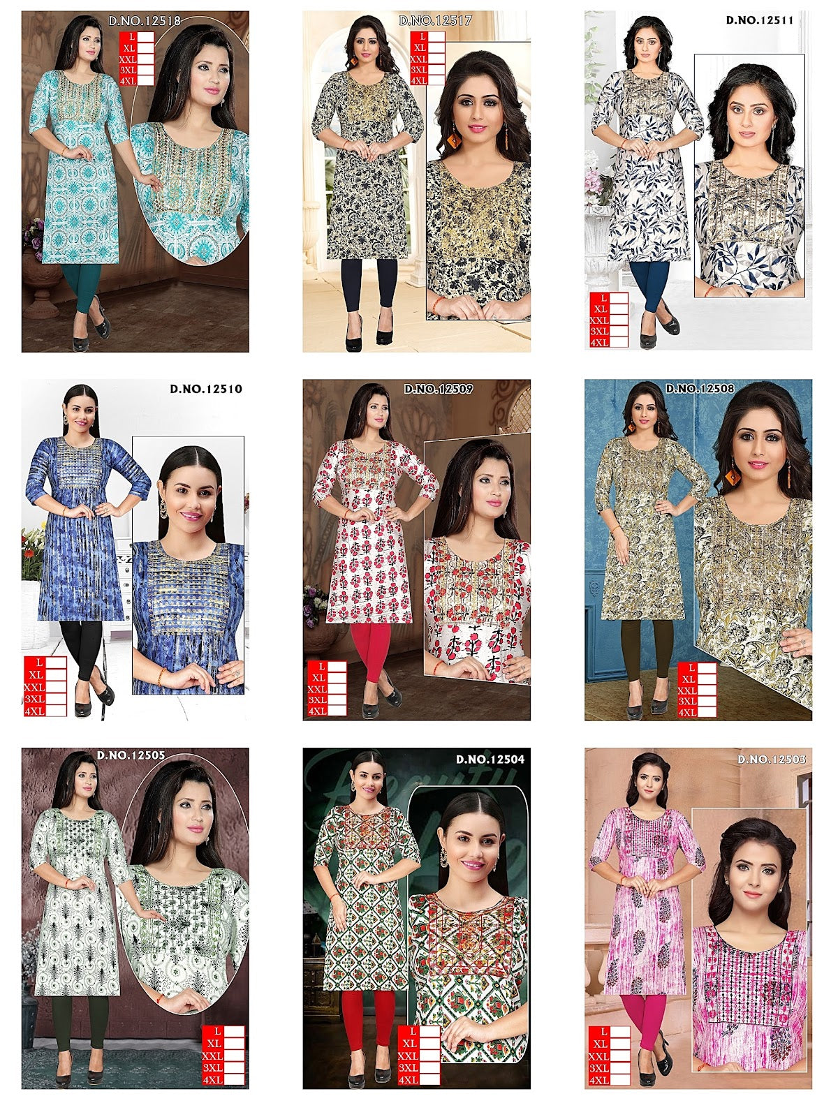 Design-1 Vkh Rayon Knee Length Kurtis Exporter India