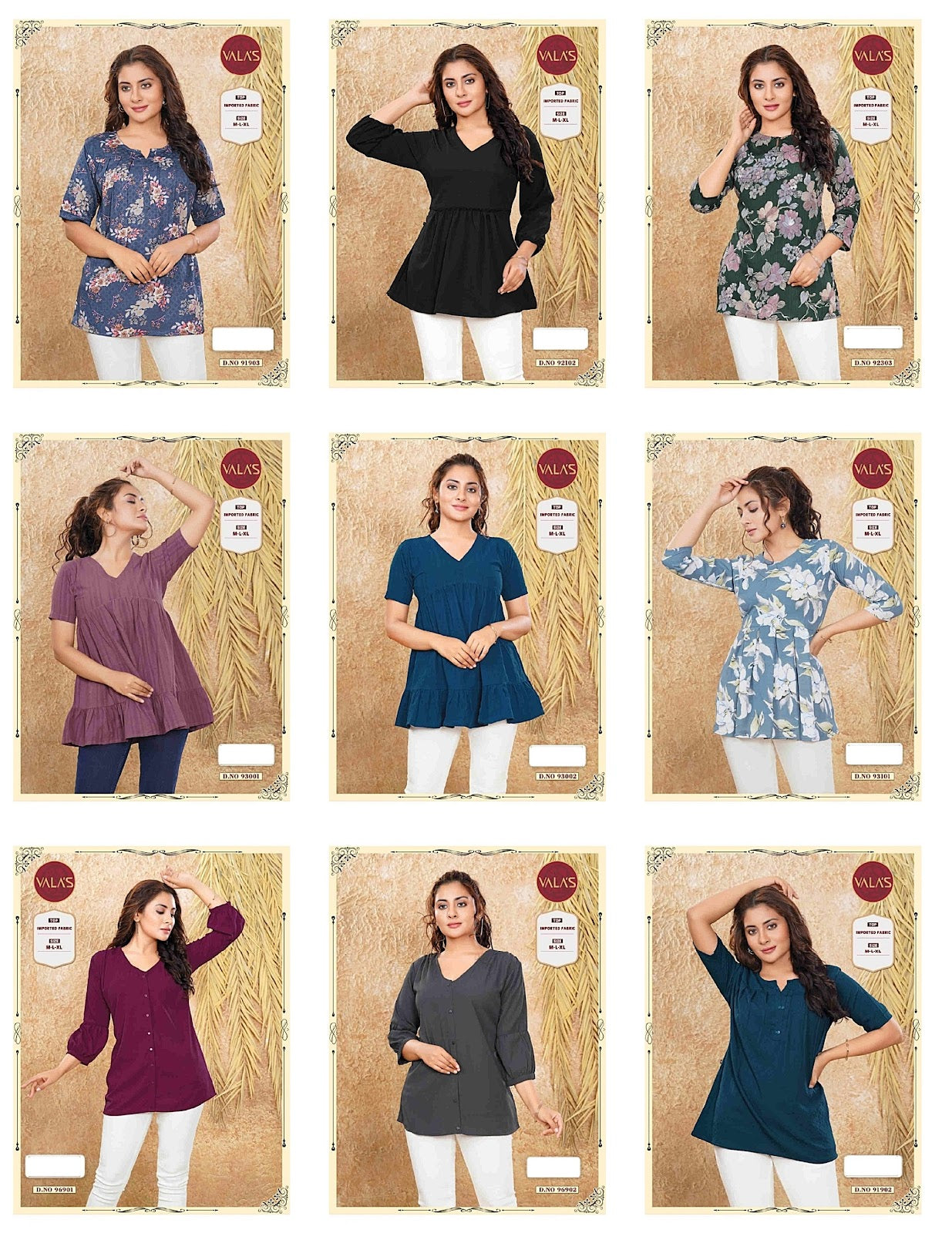 Design-2 Valas Imported Fancy Tops Wholesale Price