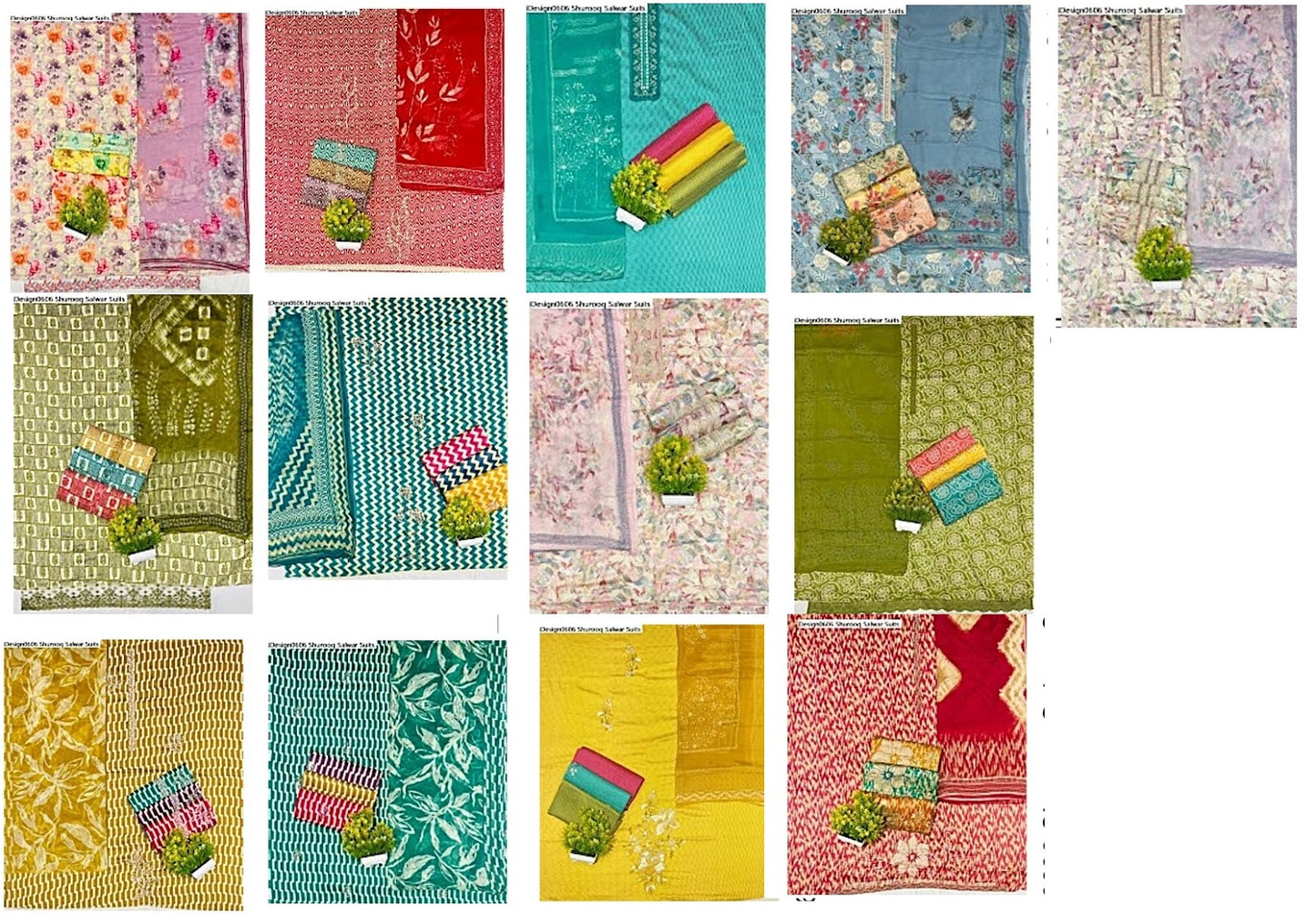 Design0606 Shurooq Jam Cotton Salwar Suits Exporter Gujarat