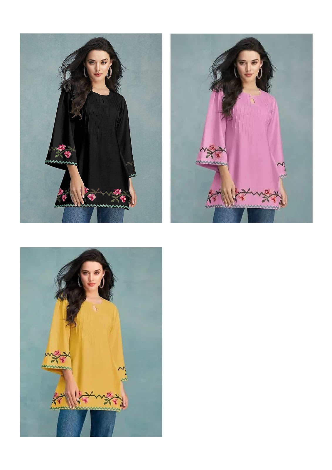 Design2 Salas Heavy Rayon Short Kurtis Wholesale Price