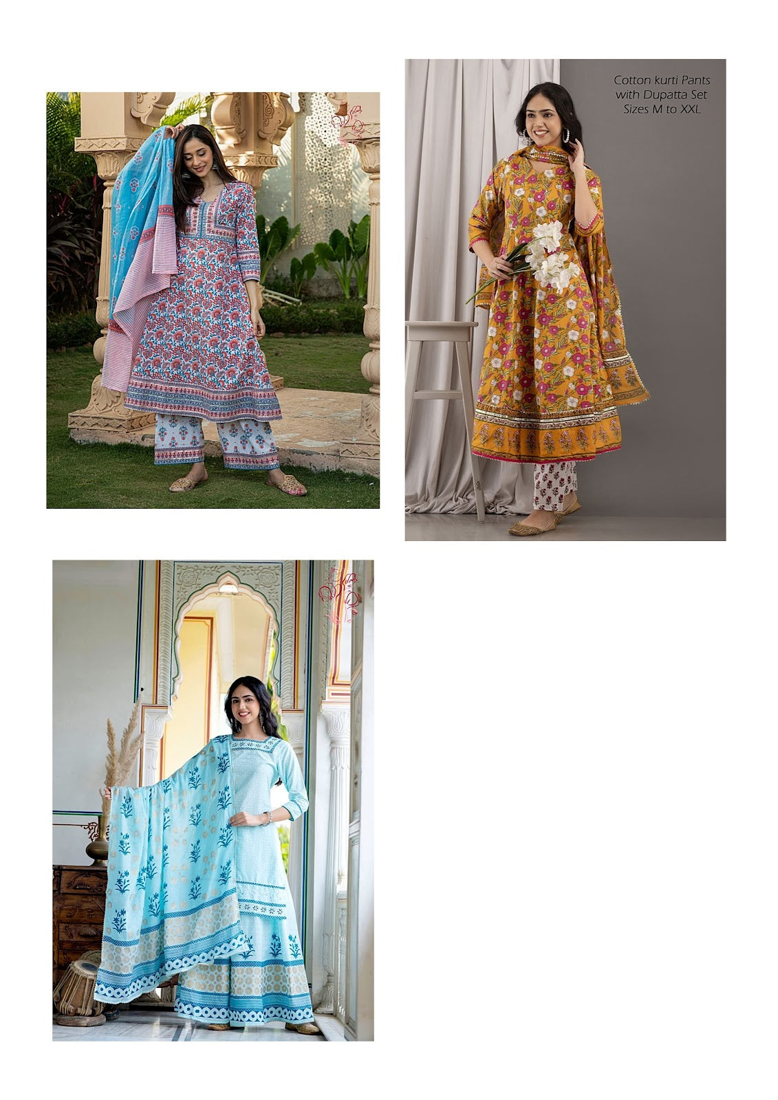 Design9 Lovic Cotton Readymade Plazzo Style Suits Supplier