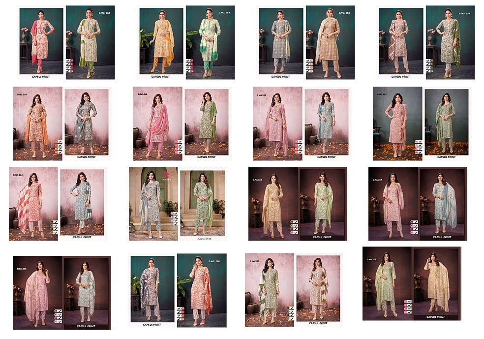 Design 0802 Women Ethnics Capsule Readymade Pant Style Suits Wholesale Rate