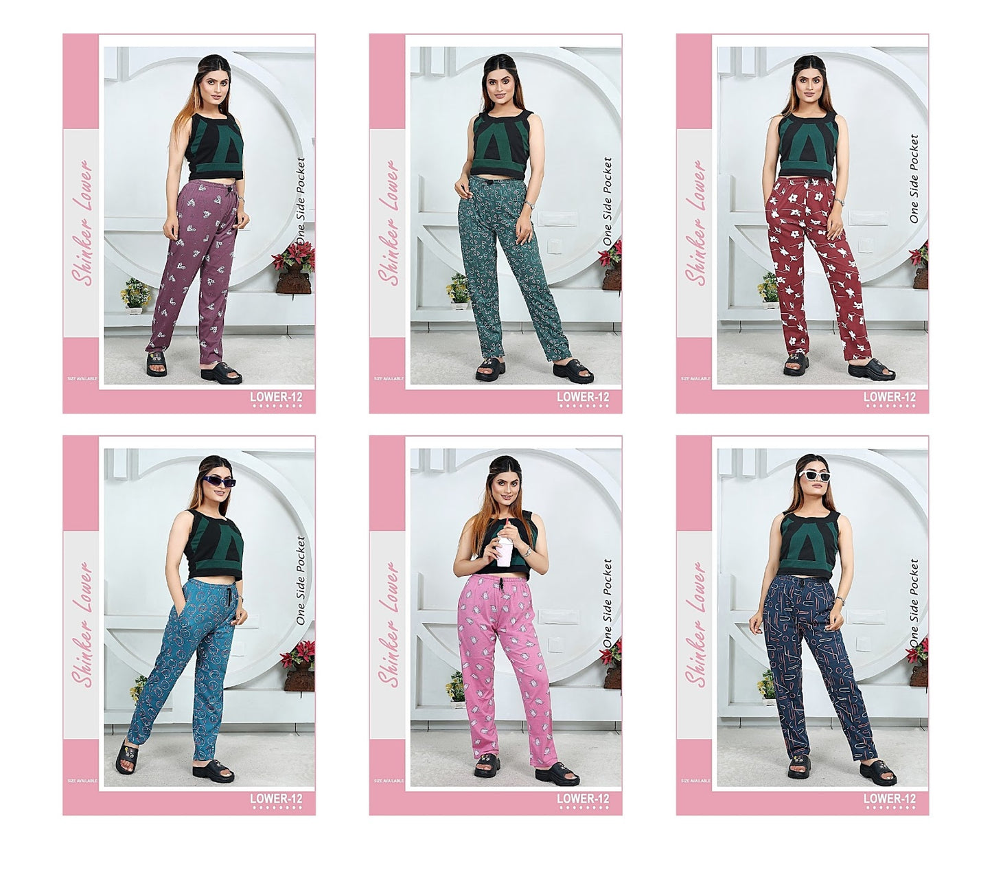 Design 12 Mnt Sinker Women Night Lower Wholesale Price