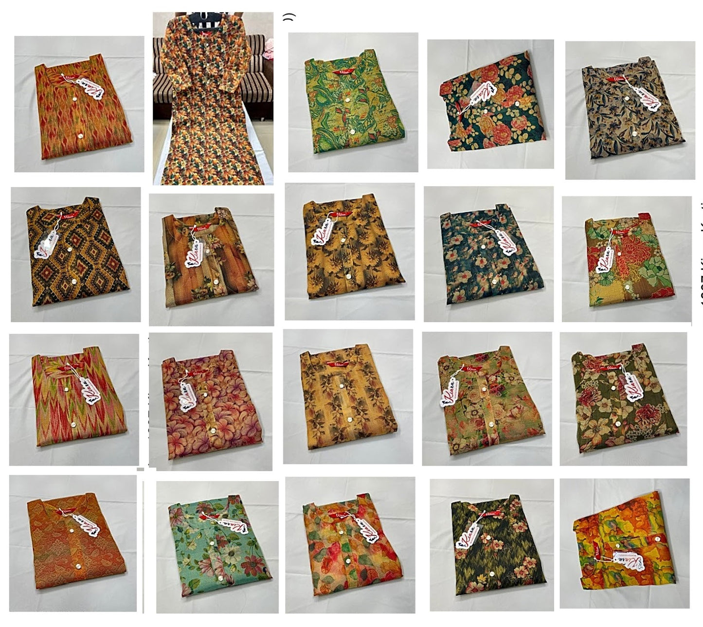 Design 1807 Kiara Tissue Kurtis Supplier