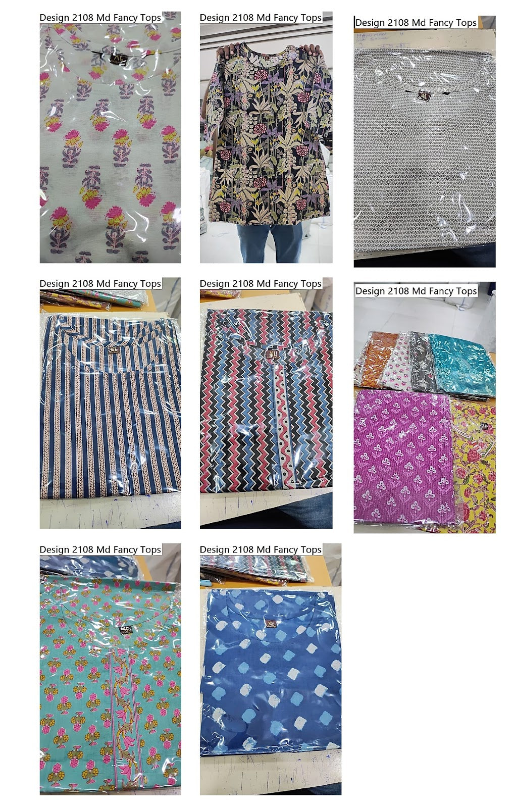 Design 2108 Md Cotton Fancy Tops Wholesale Price