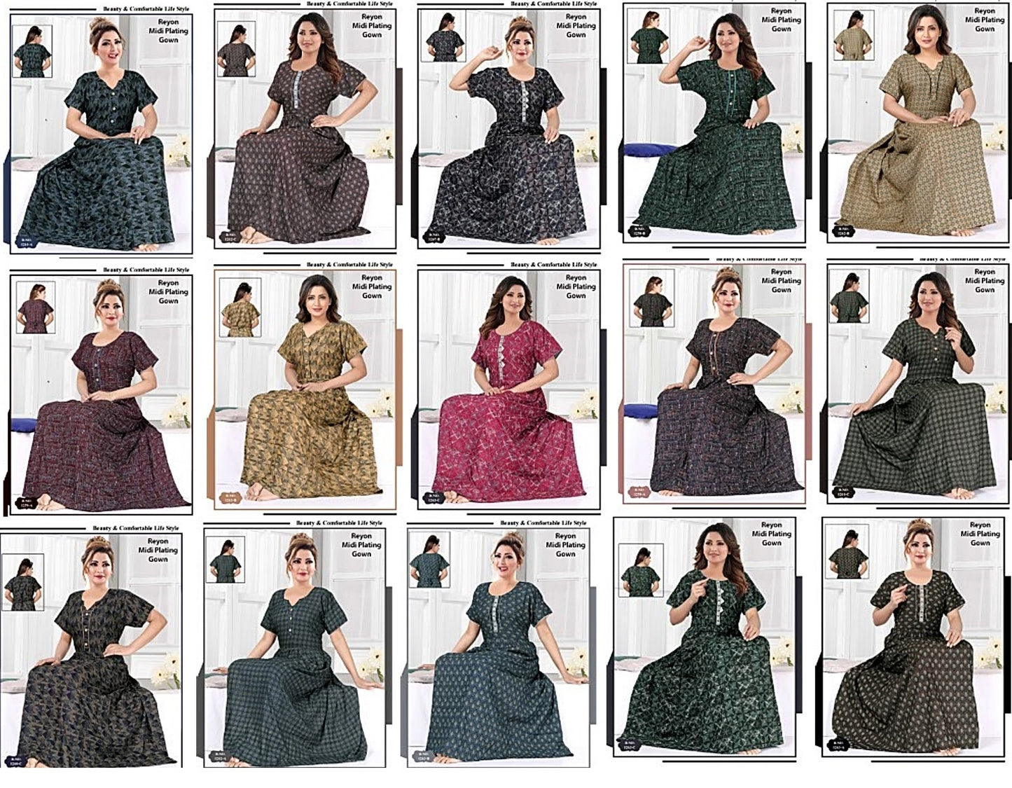 Design A Aayra Rayon Night Gowns