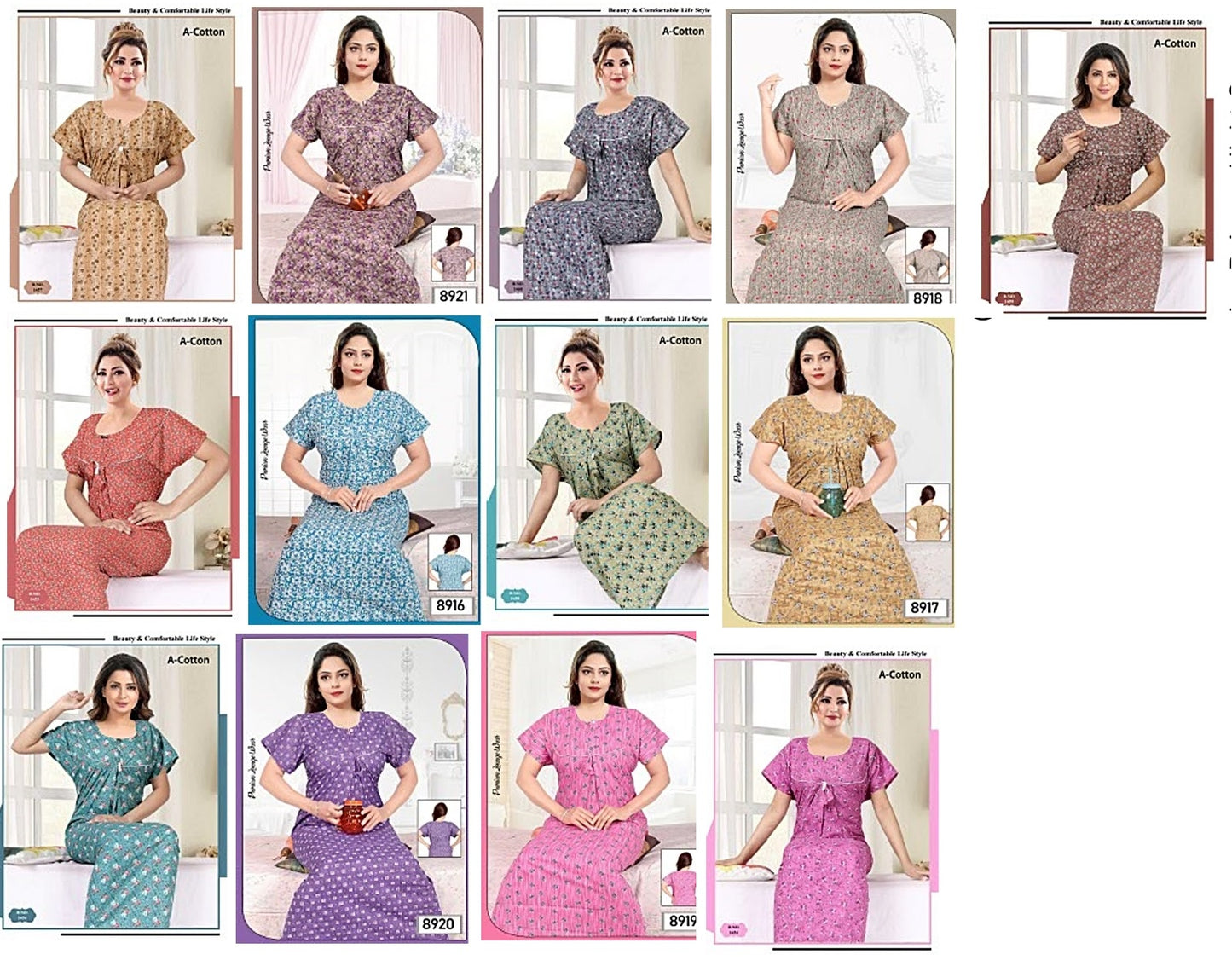 Design B Aayra Cotton Night Gowns