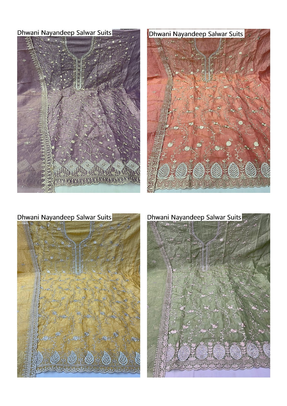 Dhwani Nayandeep Gold Crush Salwar Suits Exporter India