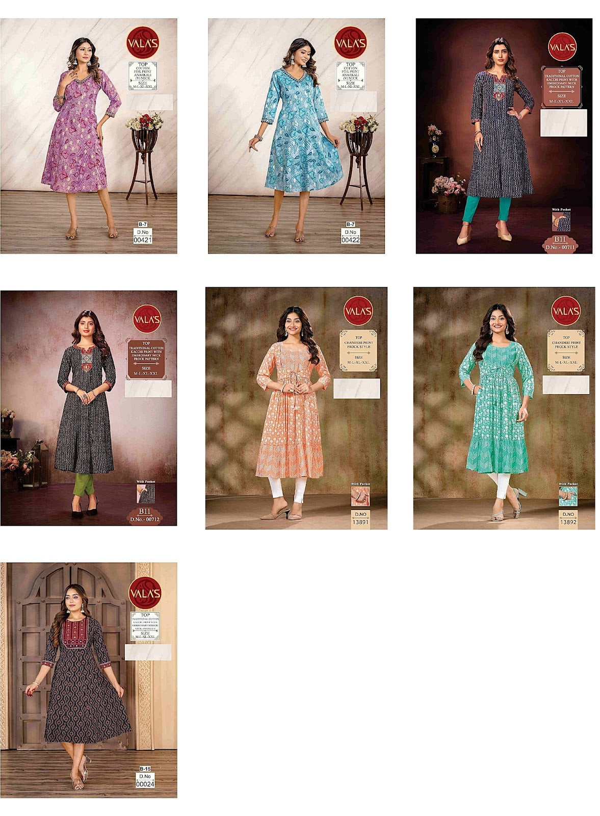 Dn 24-13892 Valas Anarkali Kurtis Wholesaler India