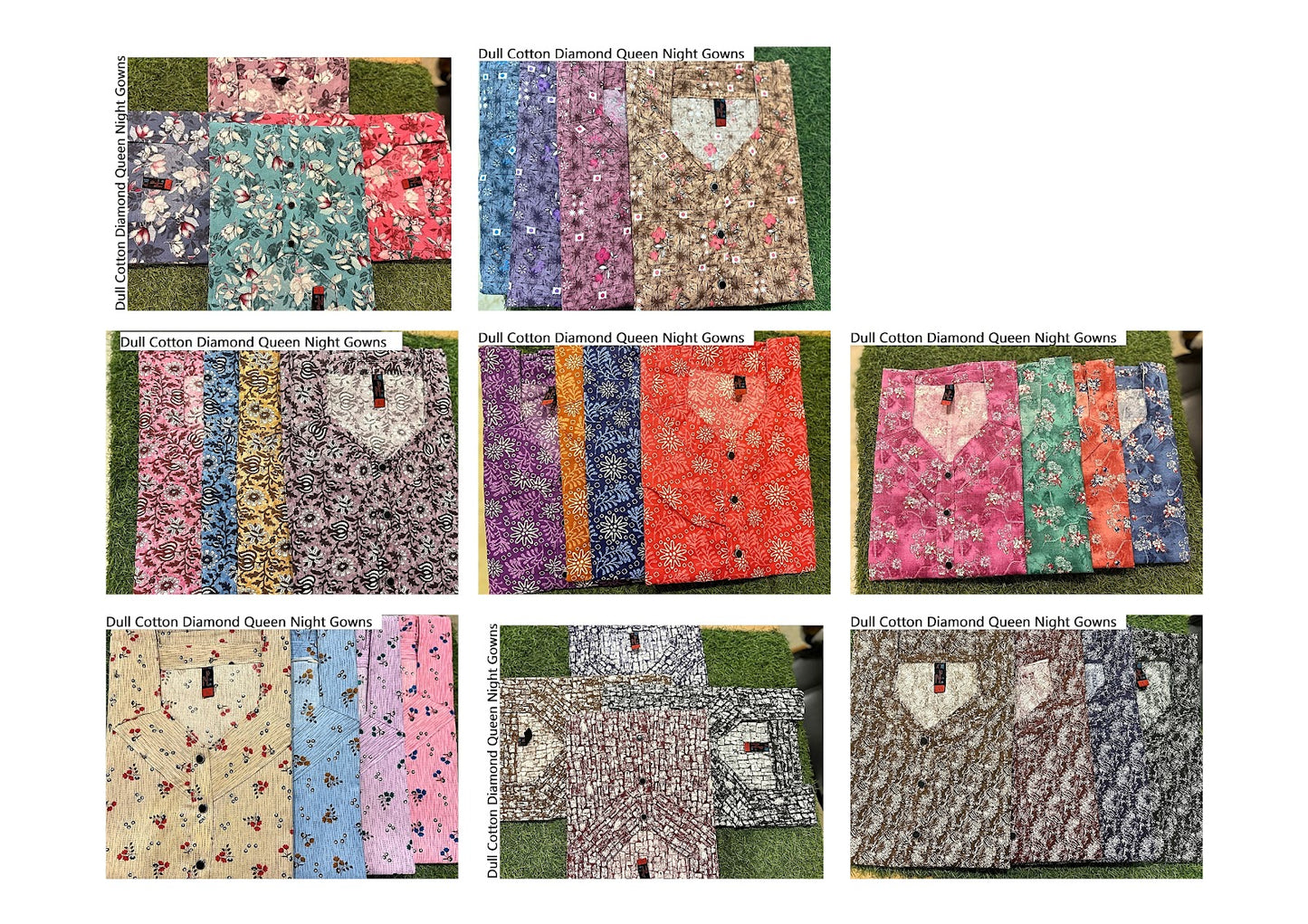 Dull Cotton Diamond Queen Night Gowns Supplier Gujarat
