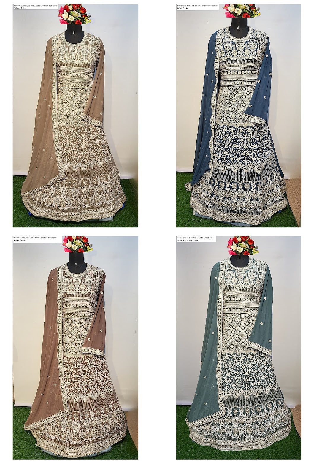 Evora Kali Vol 2 Safa Creation Georgette Pakistani Salwar Suits