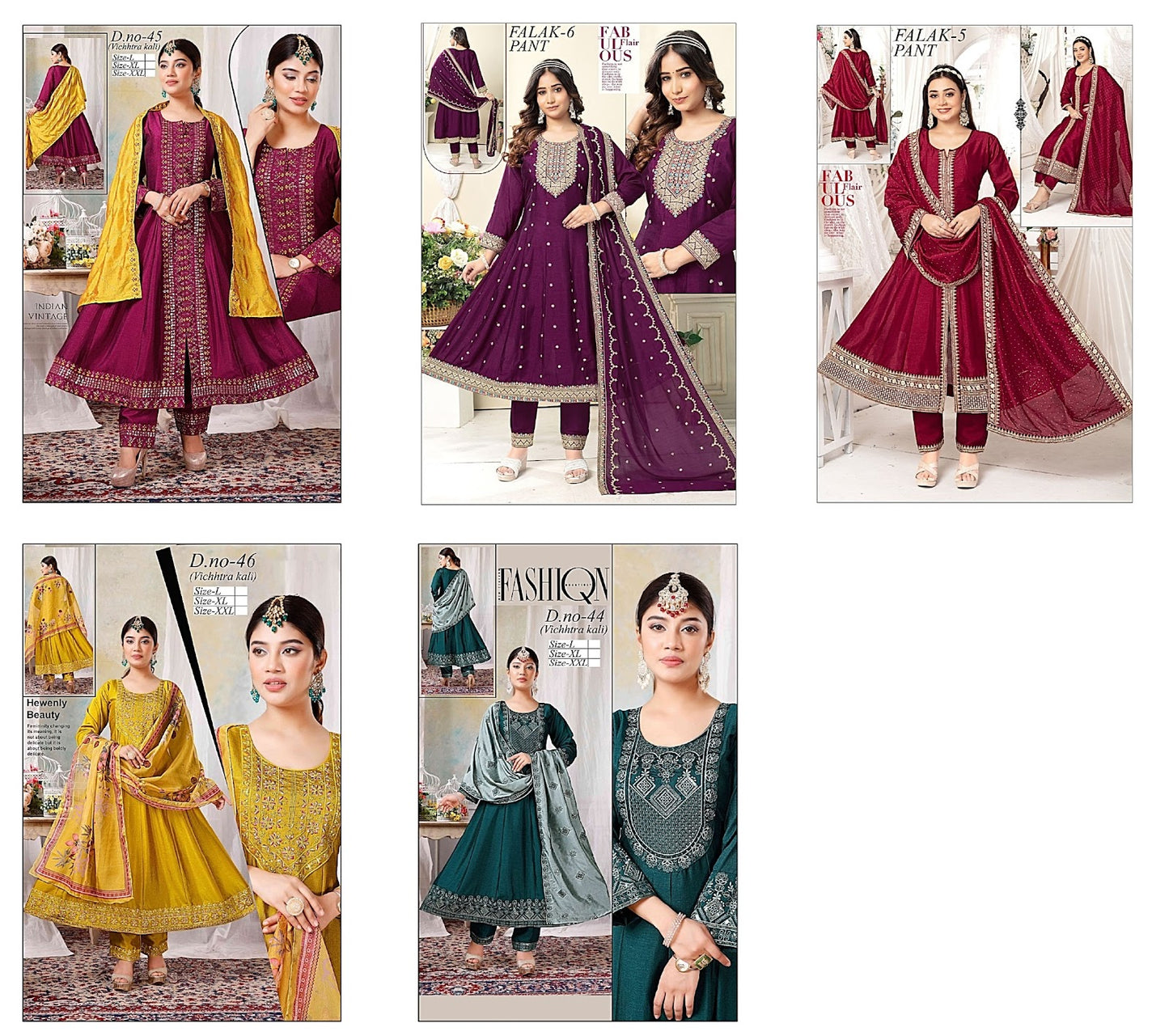 Falak Chk Vichitra Readymade Anarkali Suits Wholesaler Ahmedabad