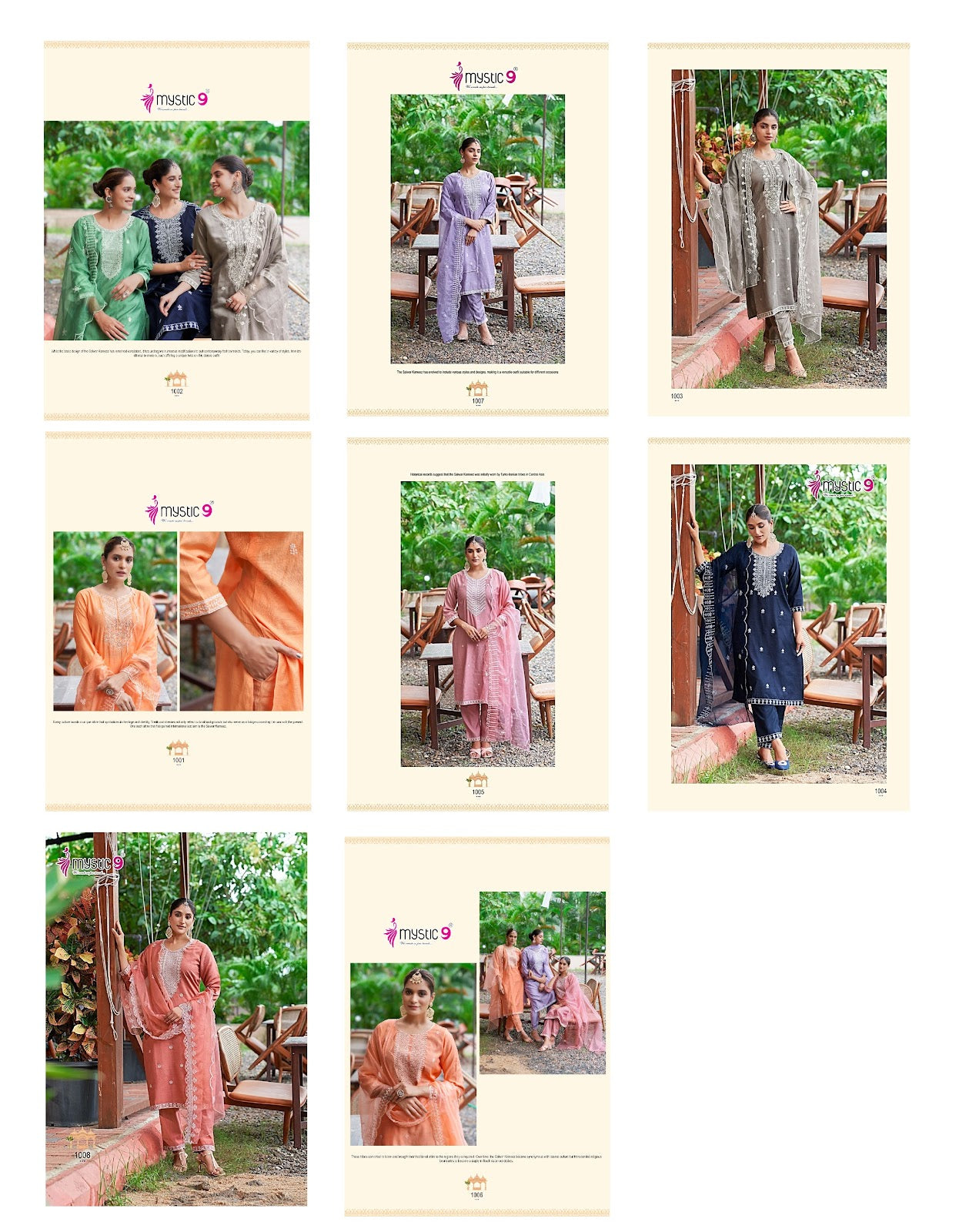 Flora Vol 1 Mystic 9 Viscose Vertical Readymade Pant Style Suits Supplier Gujarat