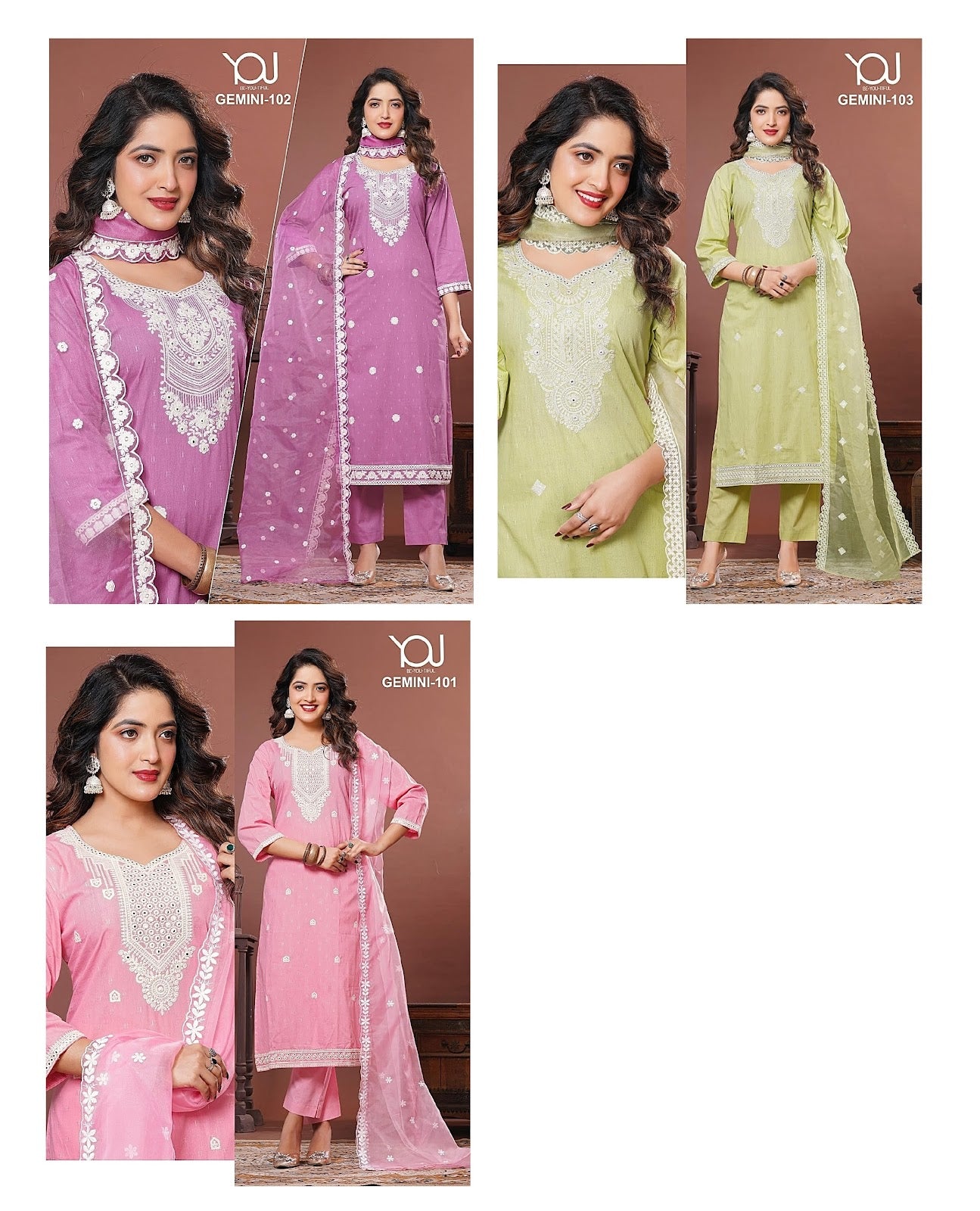 Gemini You Bombay Readymade Pant Style Suits Wholesaler Ahmedabad