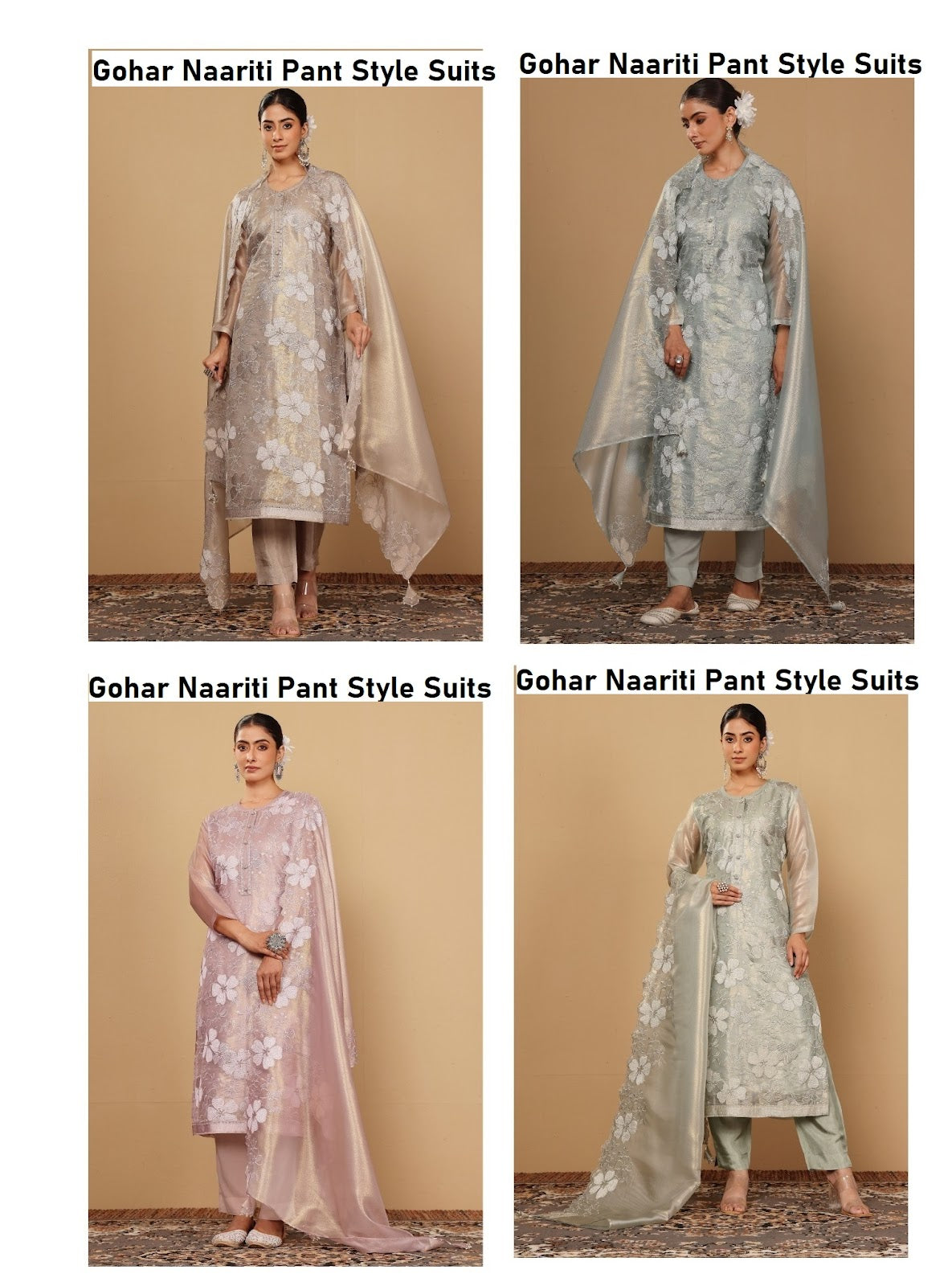Gohar Naariti Organza Pant Style Suits Exporter Gujarat