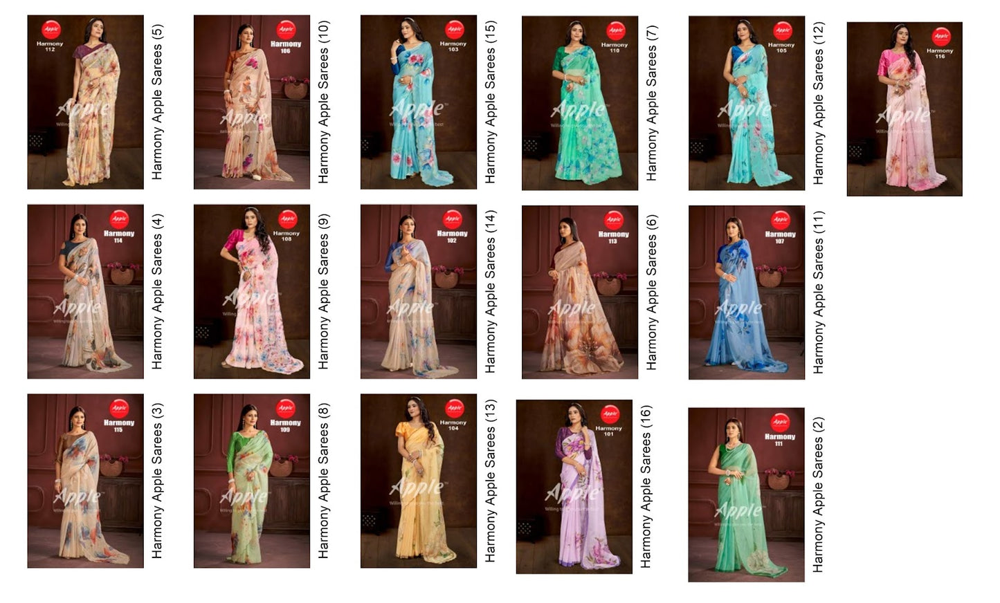 Harmony Apple Organza Sarees Exporter Gujarat