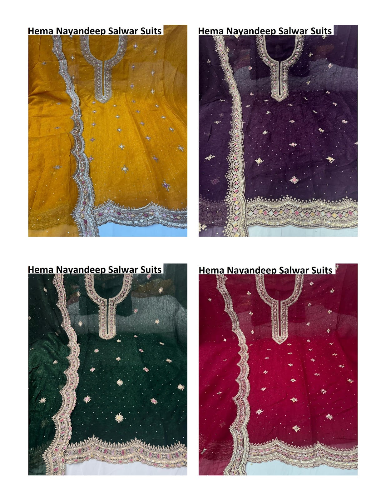 Hema Nayandeep Crunchy Silk Salwar Suits Wholesaler Ahmedabad