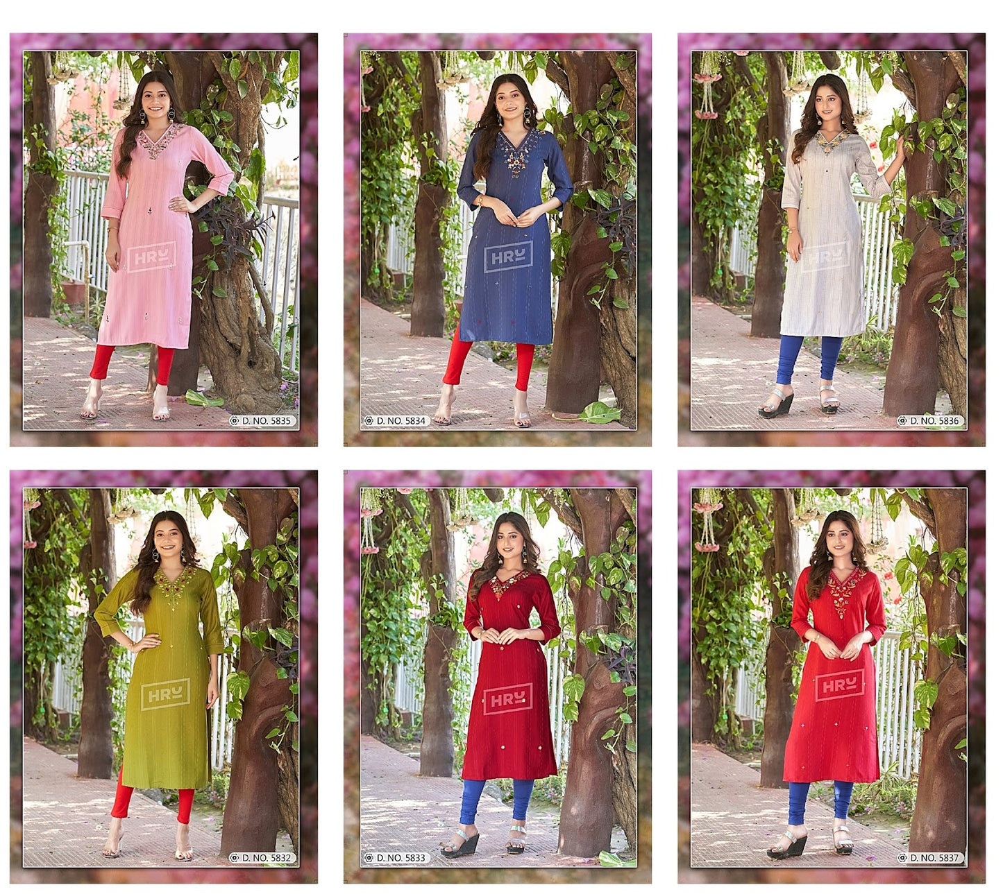 Hema Vol 3 Hru Pure Viscose Long Straight Kurti