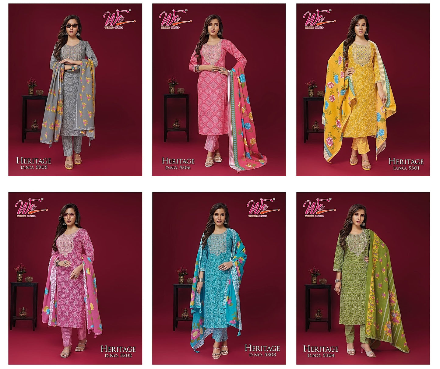 Heritage Women Ethnics Pure Cotton Readymade Pant Style Suits