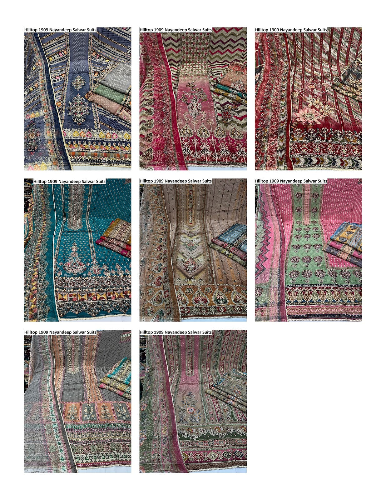 Hilltop 1909 Nayandeep Natural Crape Salwar Suits Manufacturer India