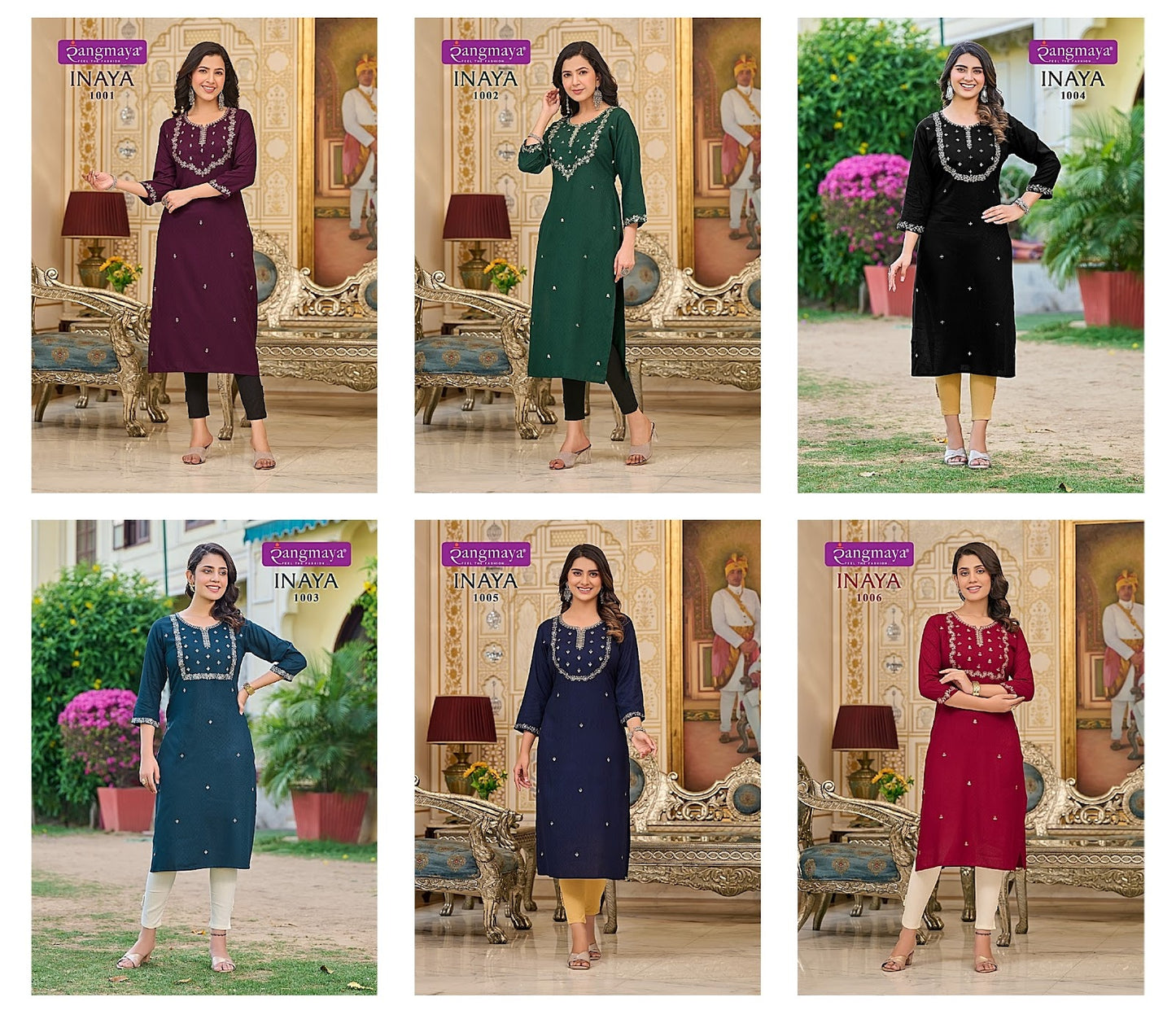 Inaya Rangmaya Bombay Straight Cut Kurtis Wholesaler