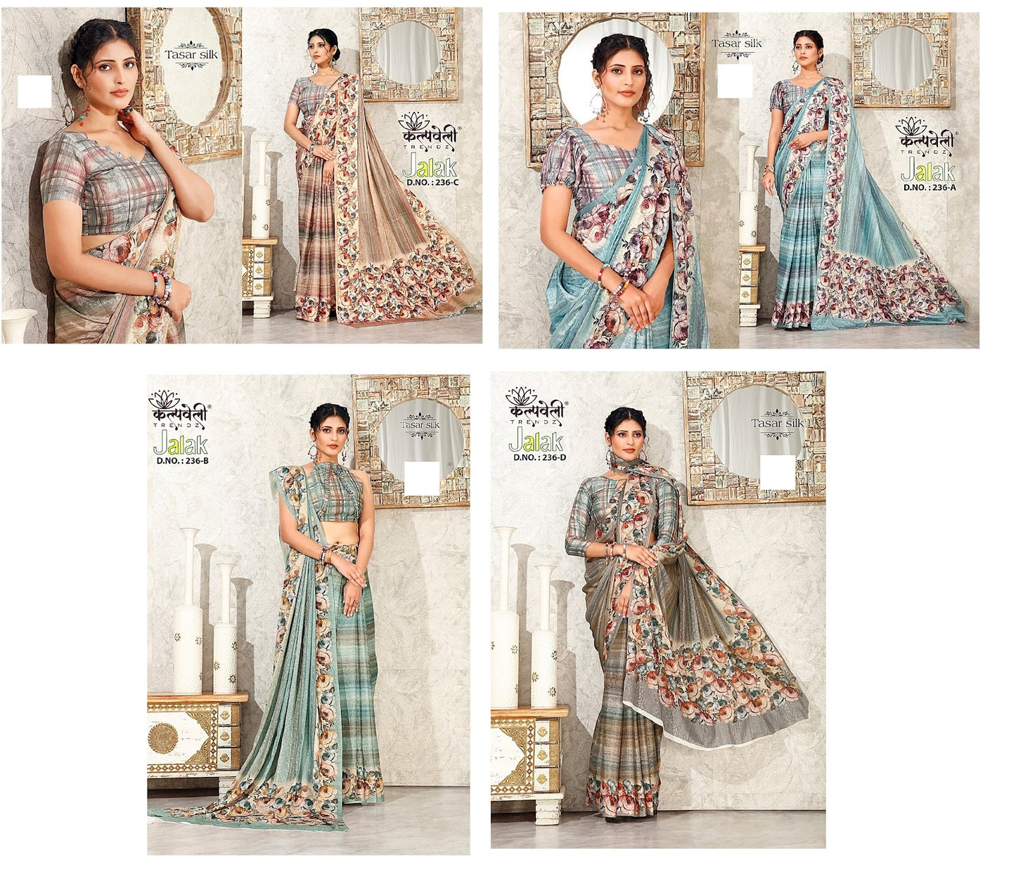 Jalak 236 Kalpveli Tussar Silk Sarees Manufacturer