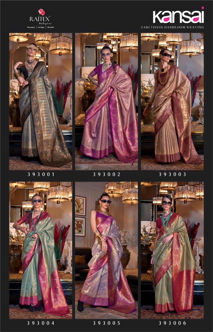 Kansai Rajtex Tissue Silk Sarees Wholesale Rate