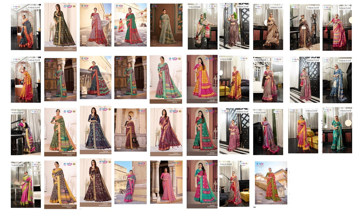 Kashmir Beauty Vipul Silk Sarees Wholesaler Ahmedabad