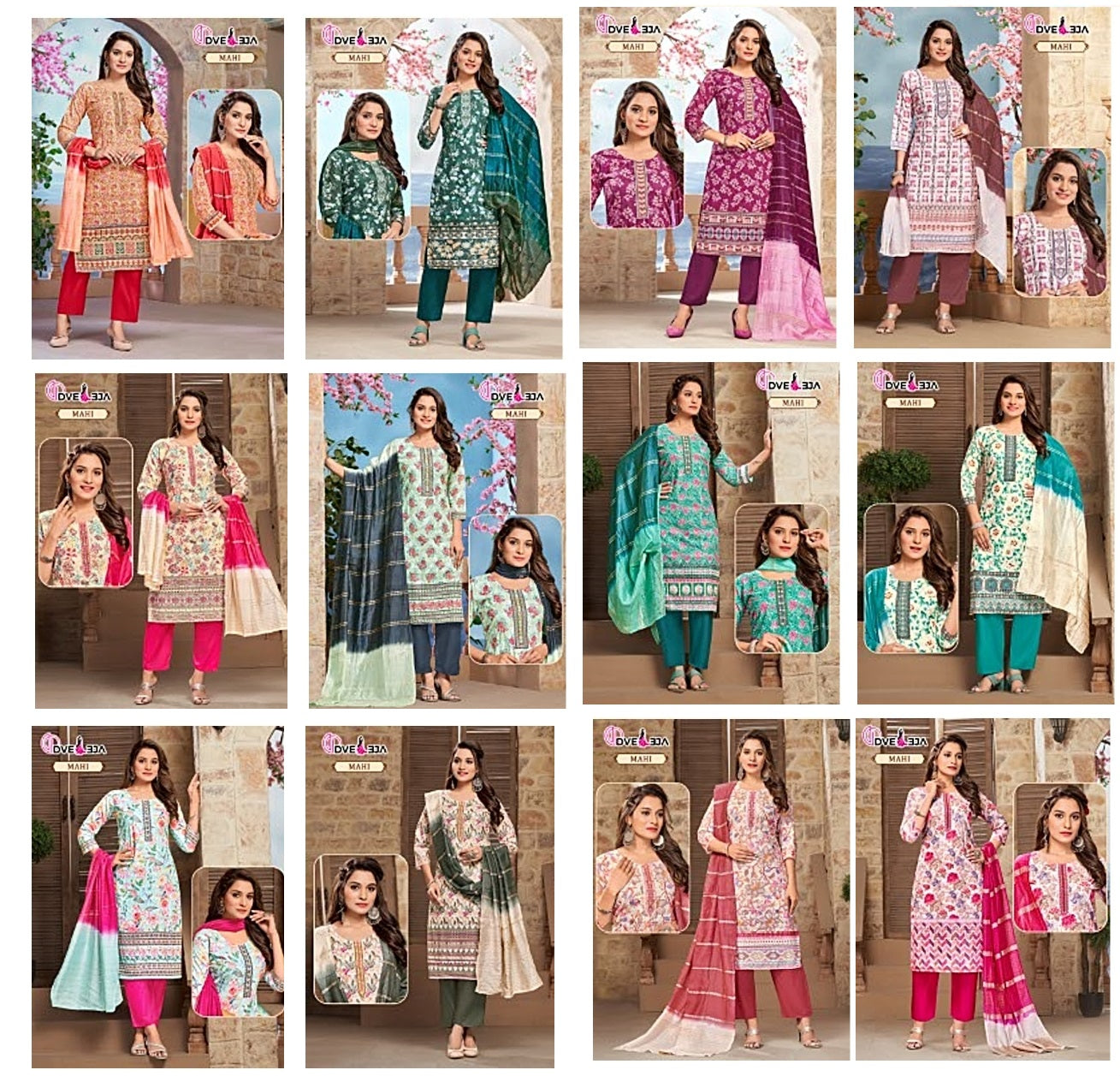 Mahi Dveeja Fashion Cotton Readymade Pant Style Suits Exporter Gujarat