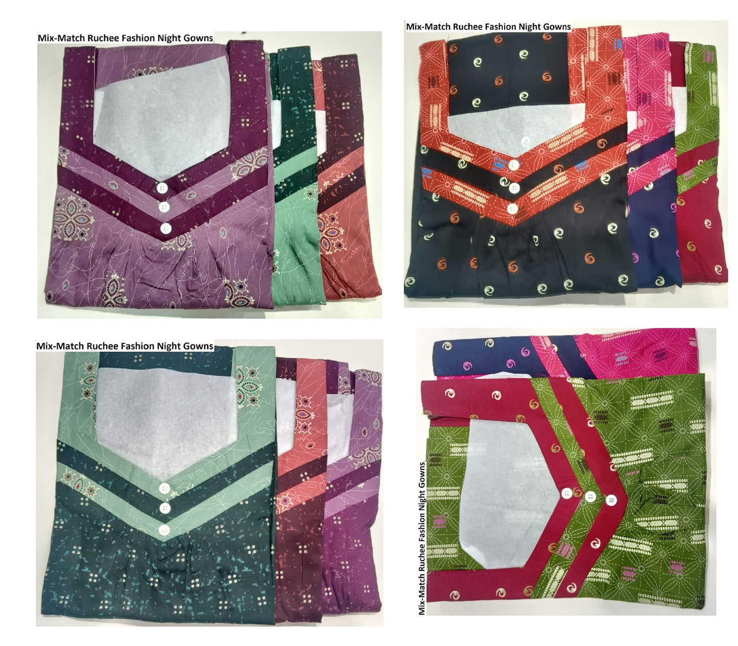 Mix-Match Ruchee Fashion Cotton Night Gowns Manufacturer Ahmedabad