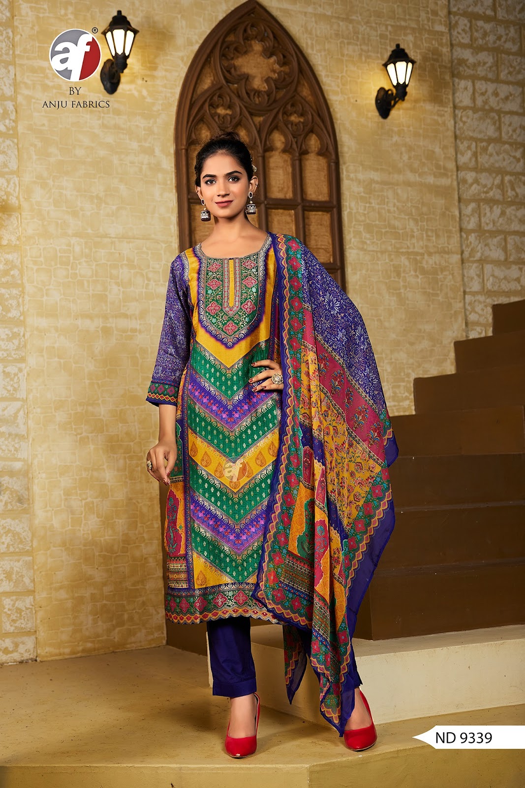 Nd 9339 Af Russian Silk Readymade Pant Style Suits Wholesaler India