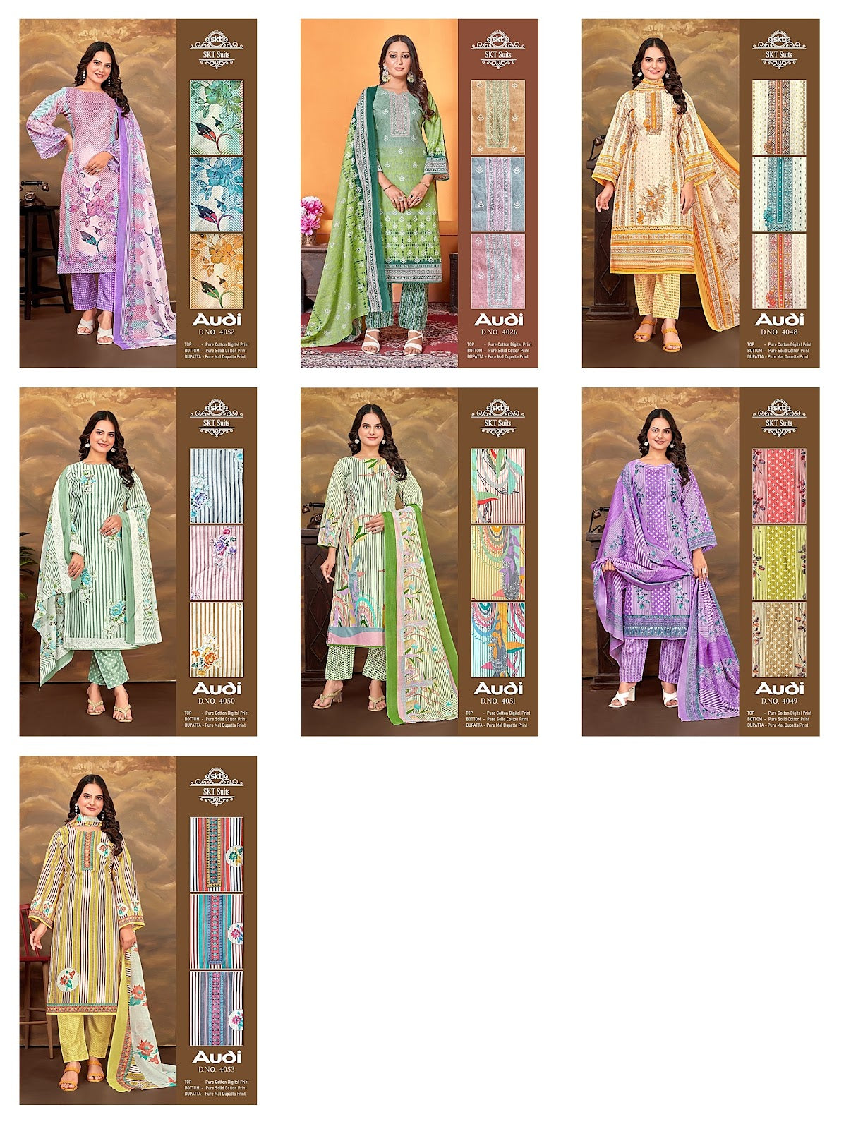 New Audi Skt Pure Cotton Pant Style Suits Wholesale Price