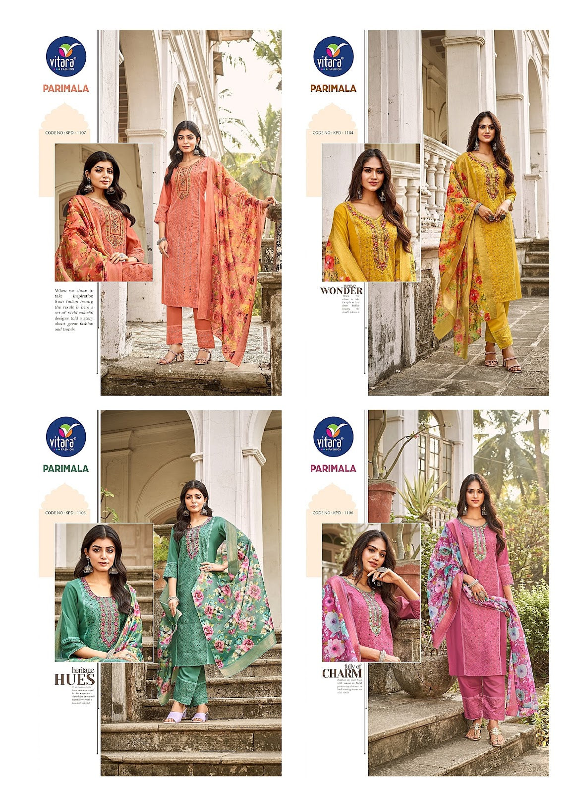 Parimala Vitara Roman Silk Readymade Pant Style Suits
