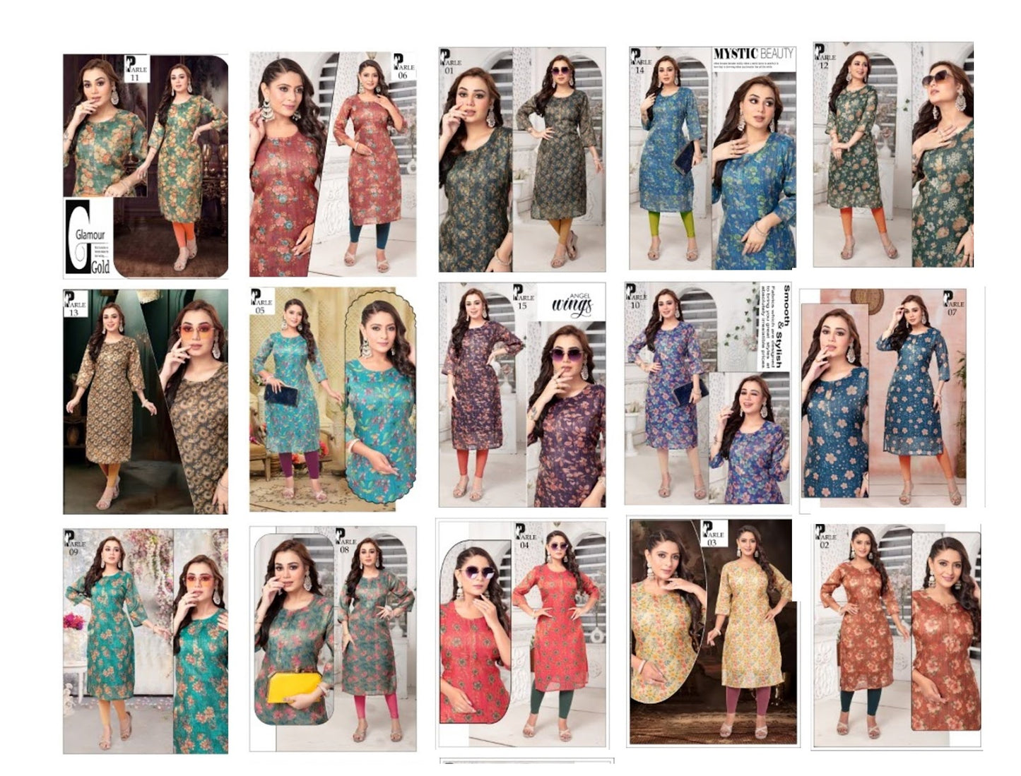 Parle Premnath Silk Knee Length Kurtis Supplier Ahmedabad