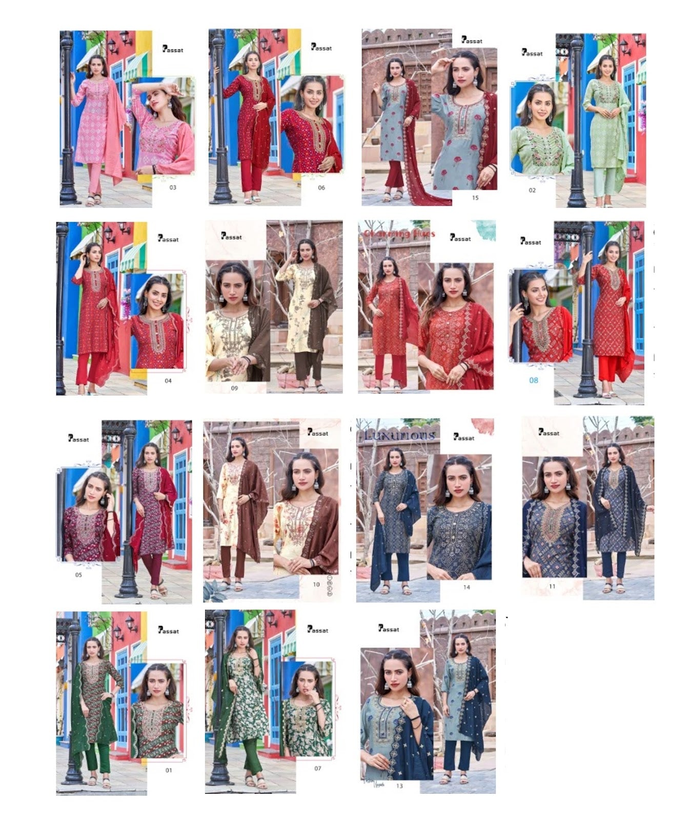 Passat Premnath Chanderi Readymade Pant Style Suits Supplier India