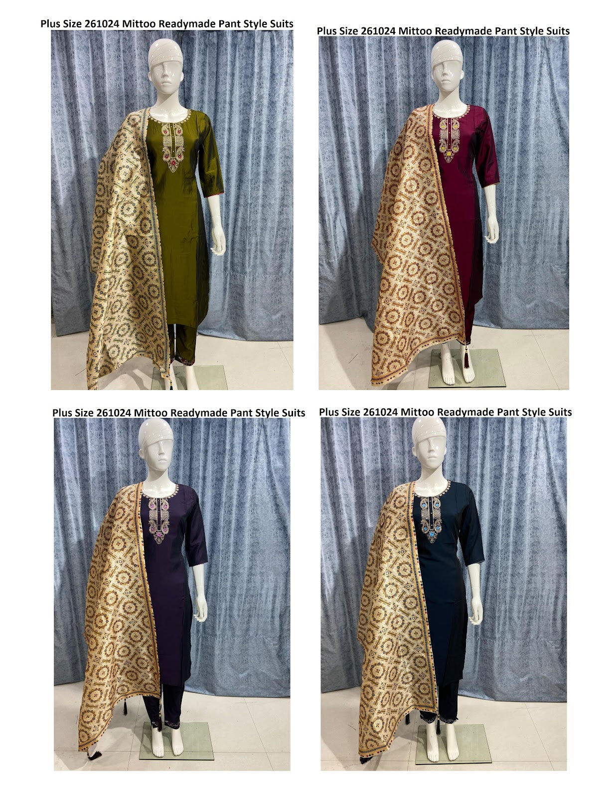 Plus Size 261024 Mittoo Readymade Pant Style Suits Exporter