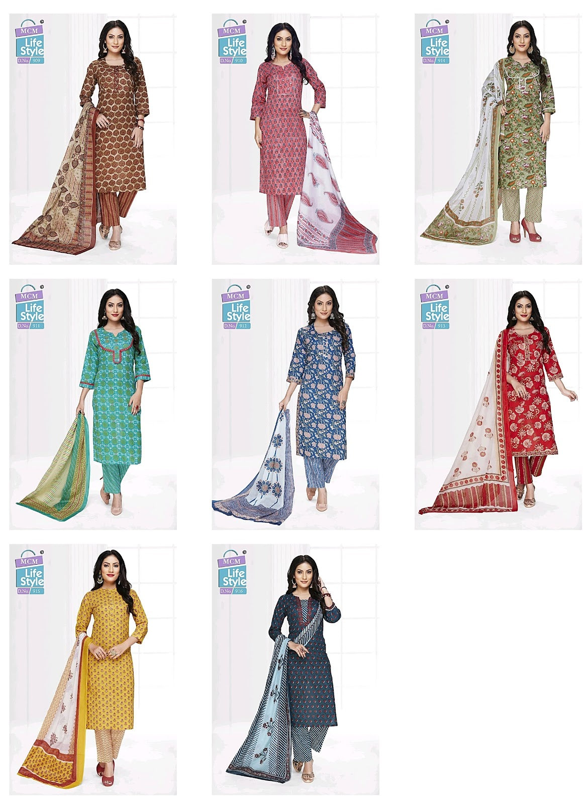 Pragya Mcm Lifestyle Cotton Lawn Readymade Pant Style Suits Wholesaler India