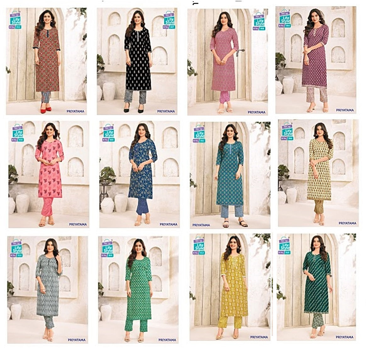 Priyatama Mcm Lifestyle Cotton Kurti Pant Set Exporter Ahmedabad