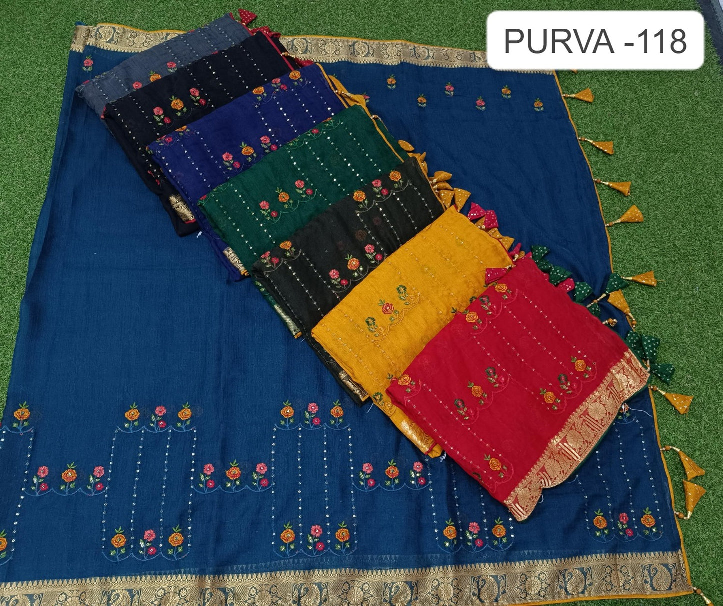 Purva-118 Kalpveli Jacquard Sarees