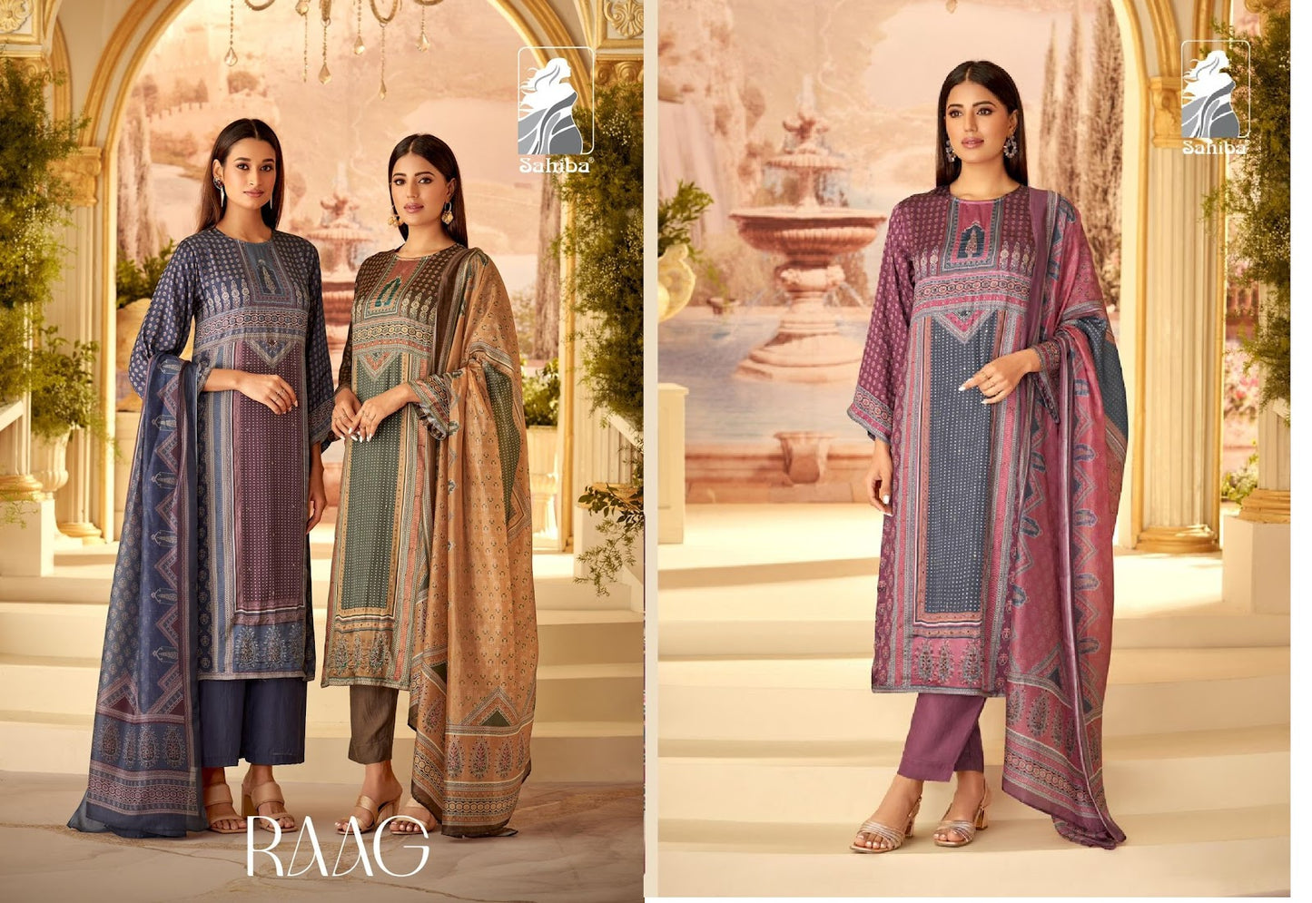 Raag Sahiba Gaji Silk Pant Style Suits Exporter Gujarat