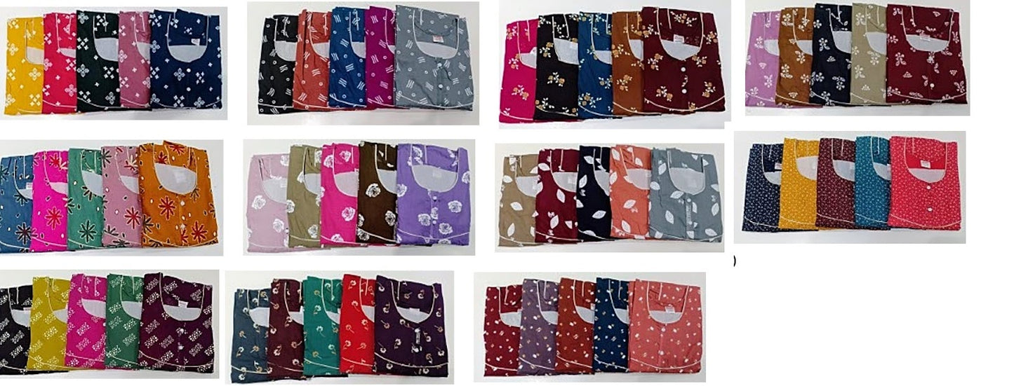 Rajwadi 0702 Ruchee Fashion Cotton Night Gowns Manufacturer India