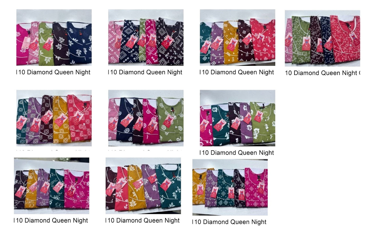 Rajwadi 1110 Diamond Queen Cotton Night Gowns Exporter Gujarat